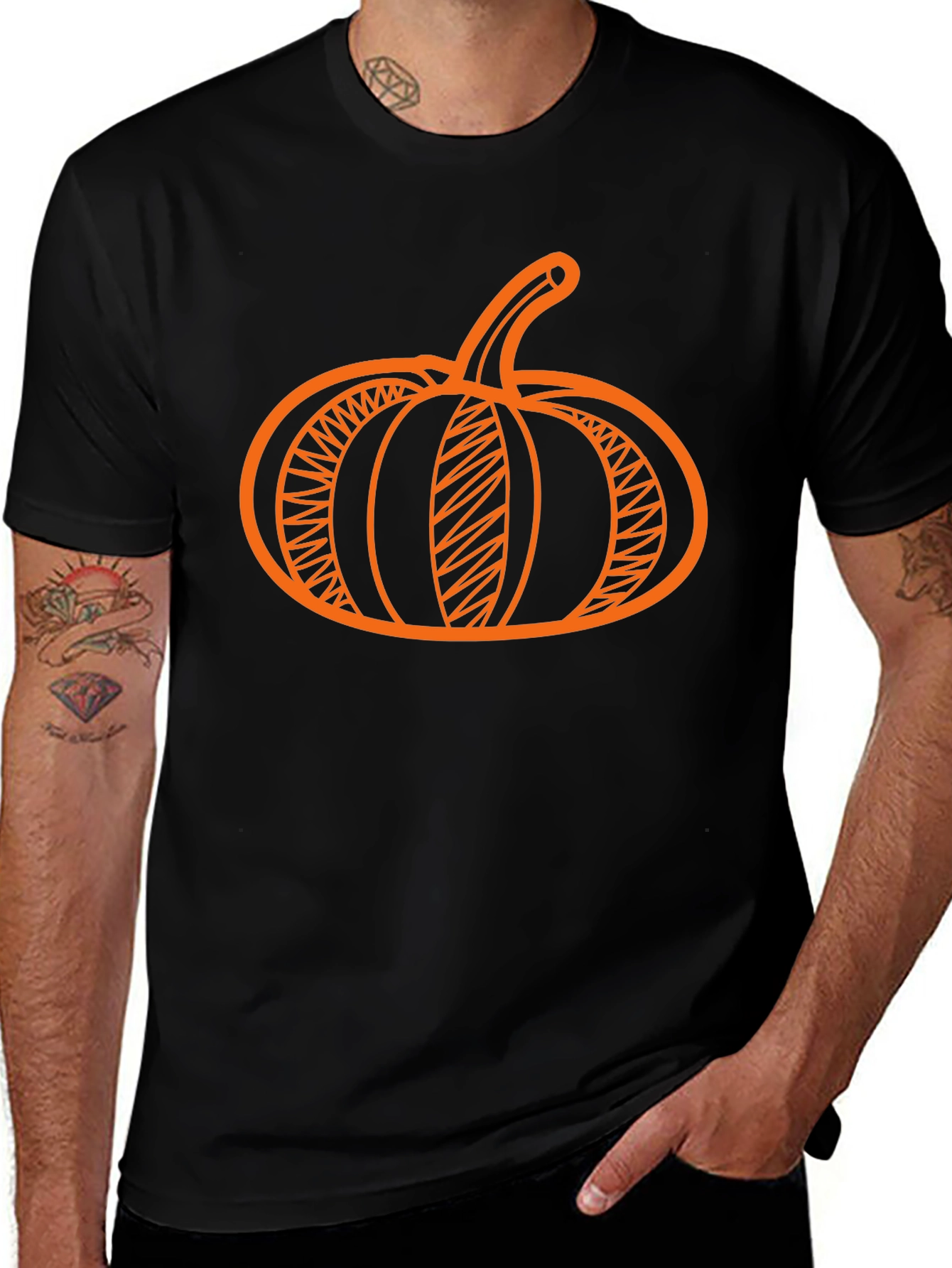 Pumpkin Halloween T-Shirt - Black