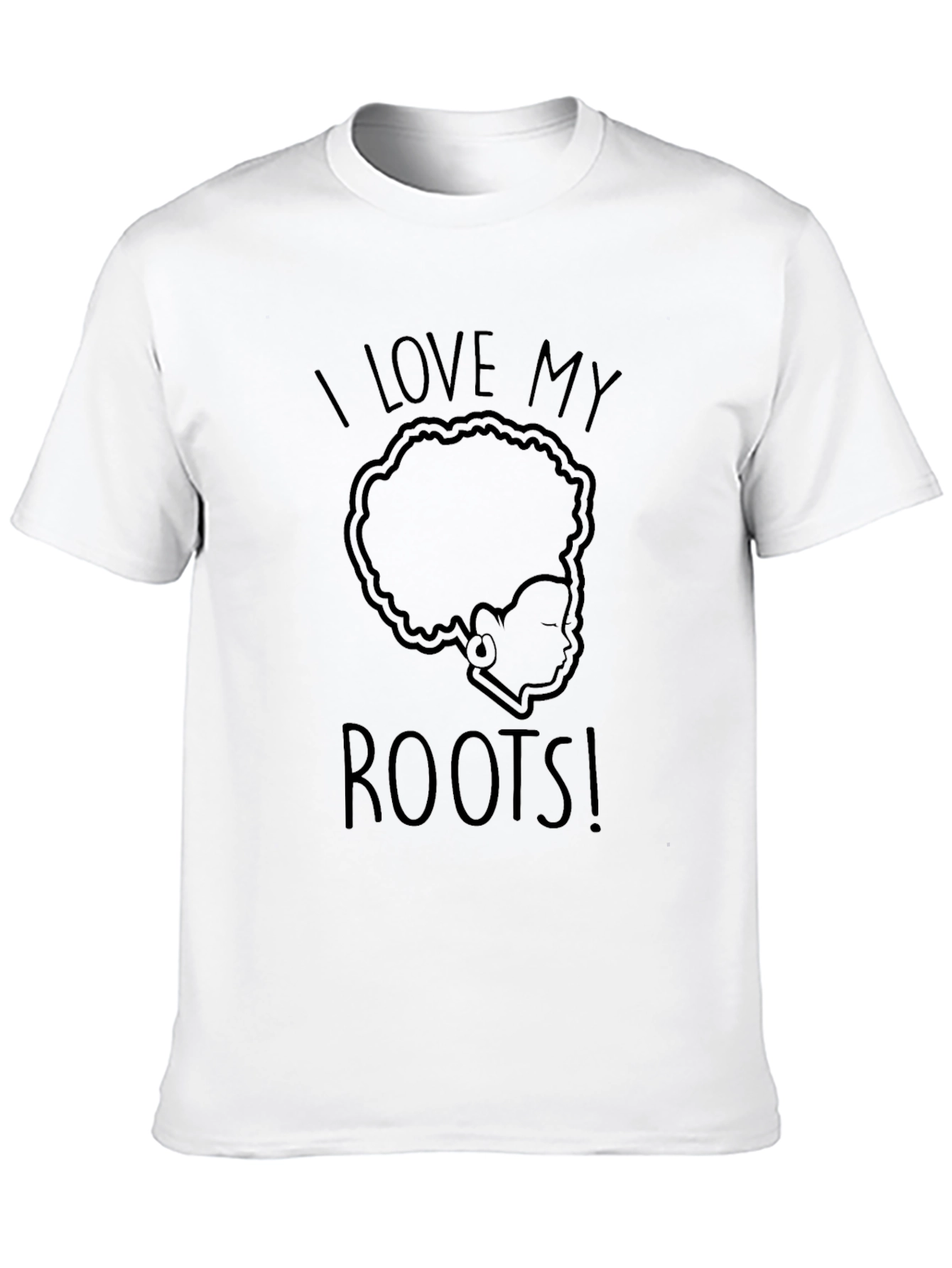 I Love My Roots Graphic T-Shirt Black