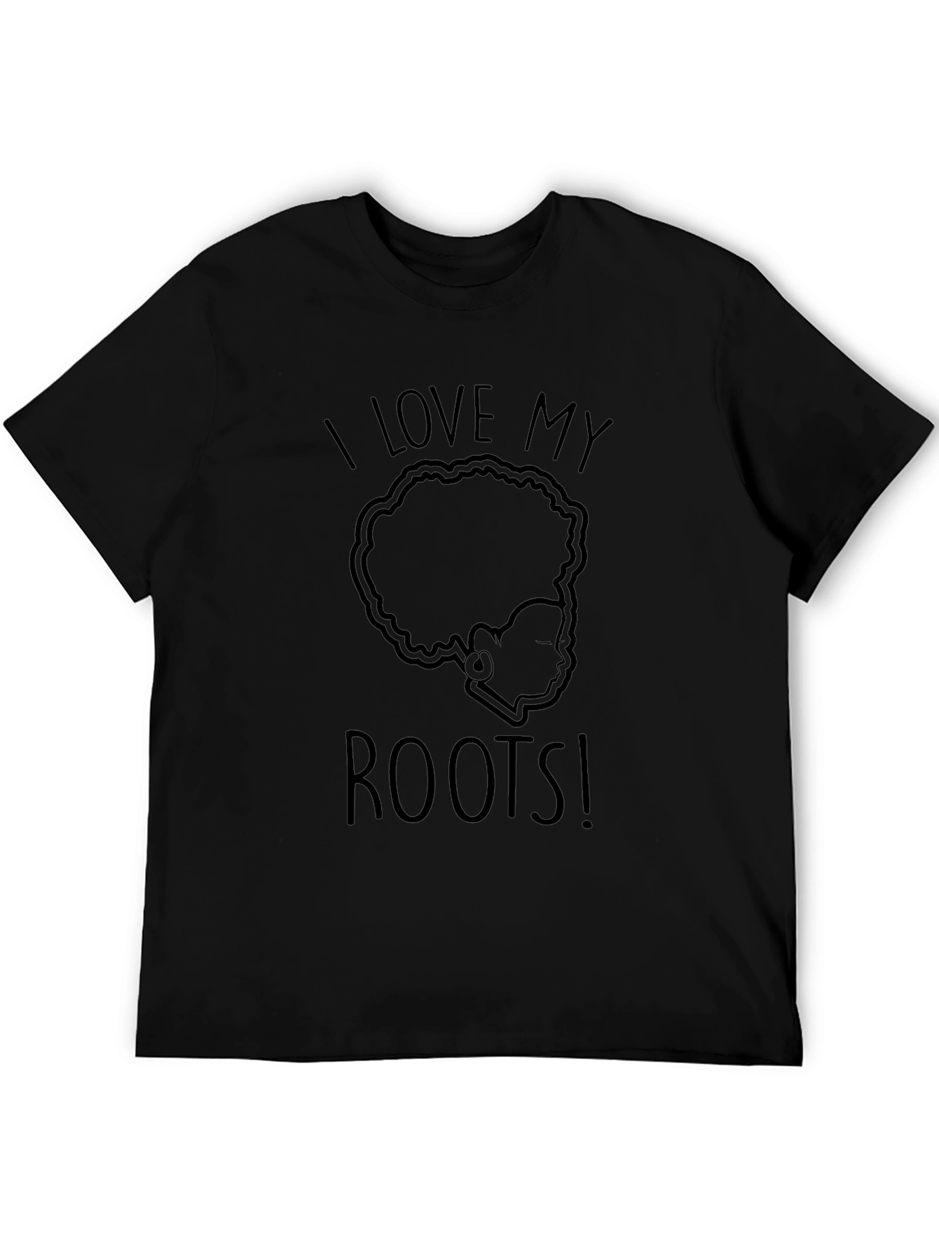 I Love My Roots Graphic T-Shirt Black