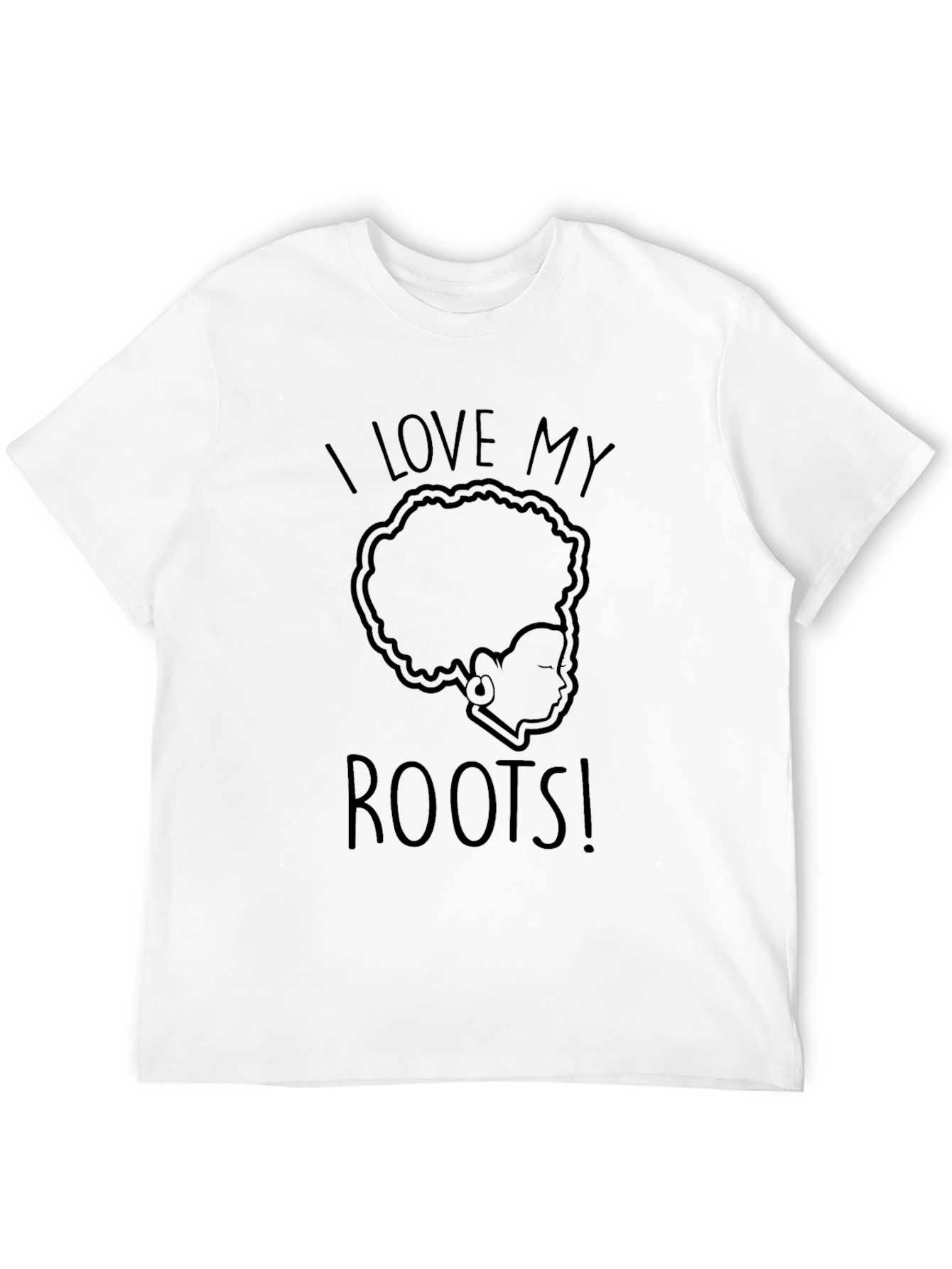 I Love My Roots Graphic T-Shirt Black