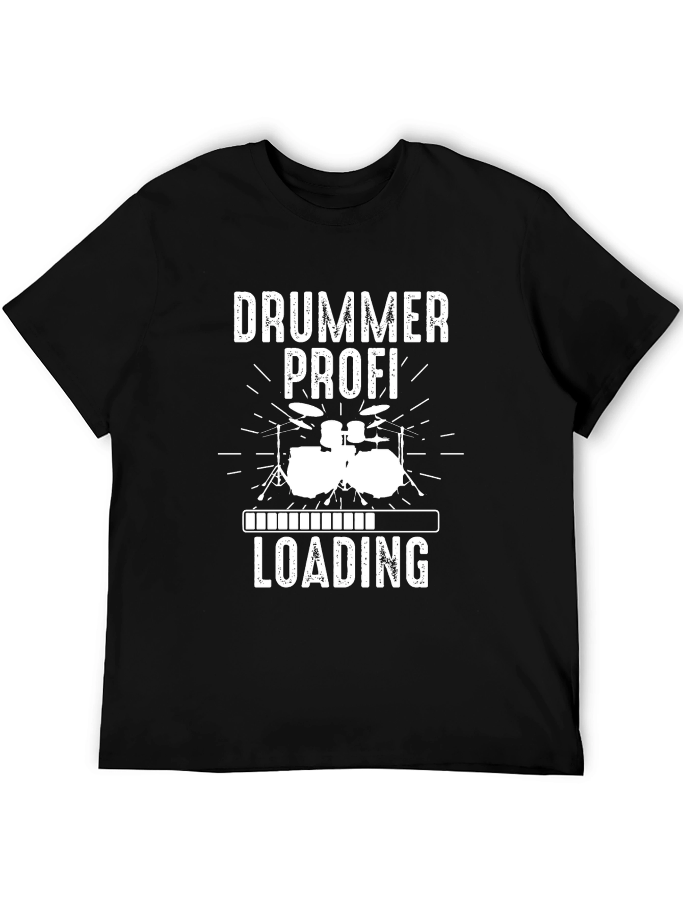 Drummer Profi Loading T-Shirt - Black Cotton Tee