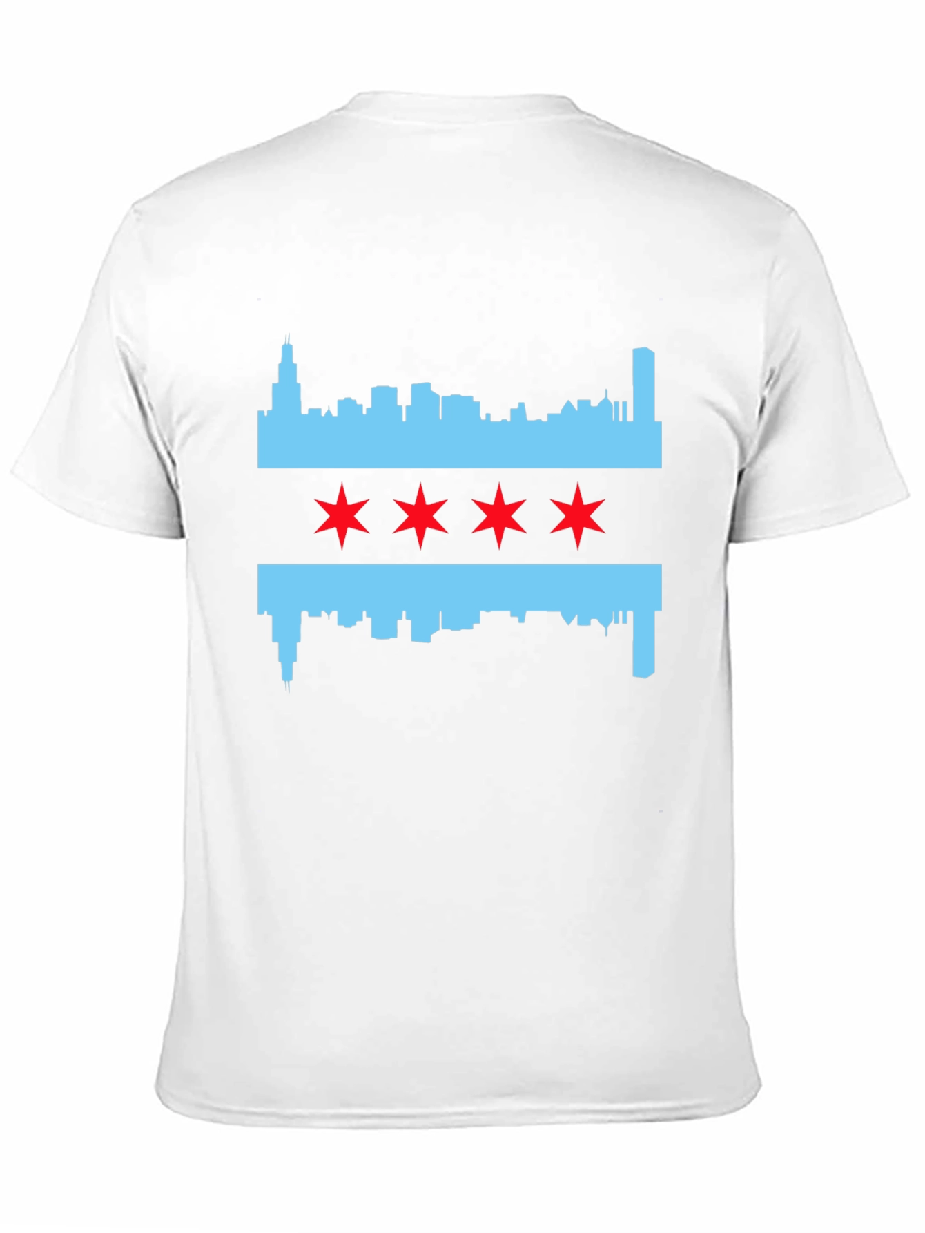 Chicago Flag T-Shirt - City Skyline and Stars