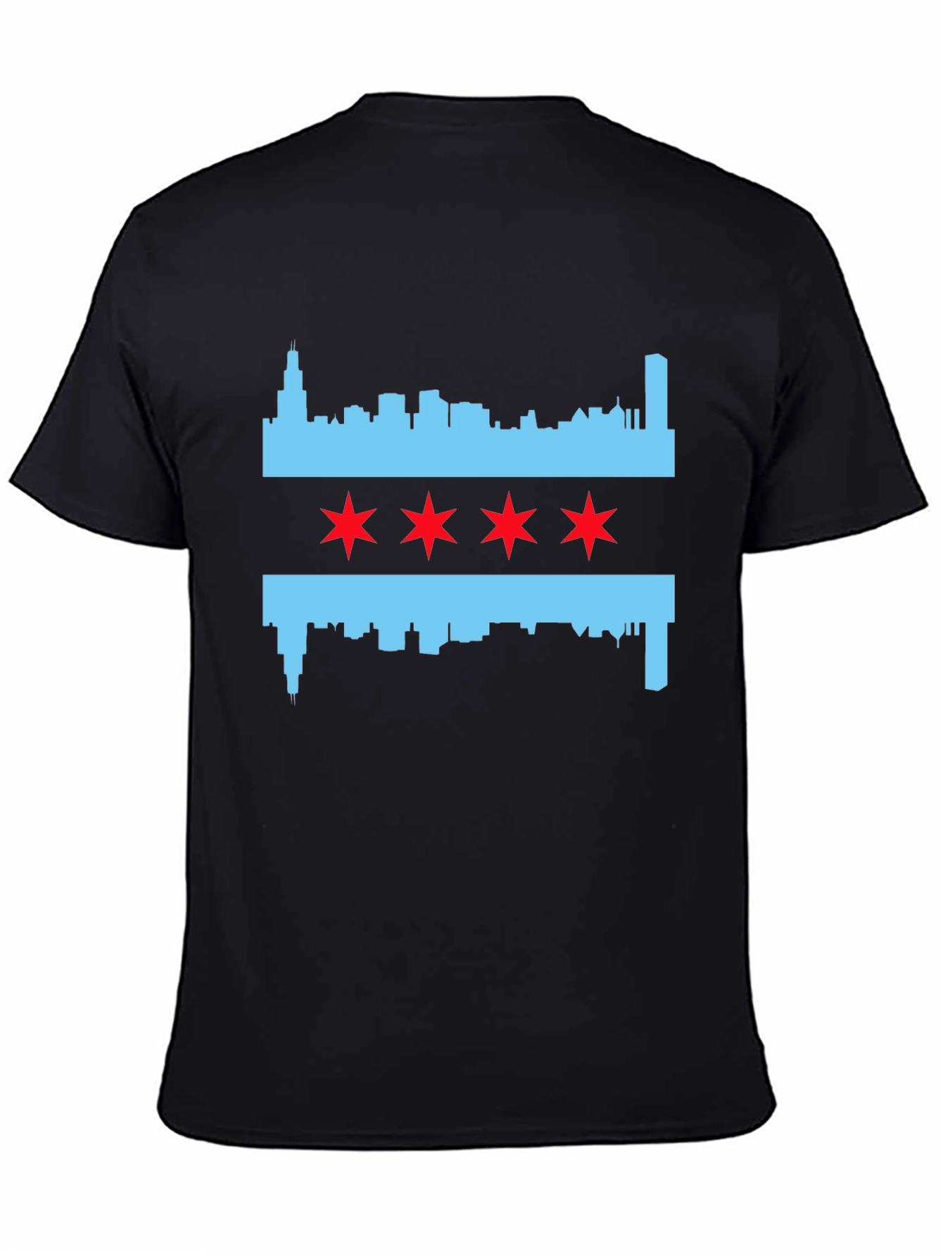 Chicago Flag T-Shirt - City Skyline and Stars