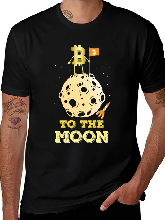 Bitcoin to the Moon Graphic T-Shirt