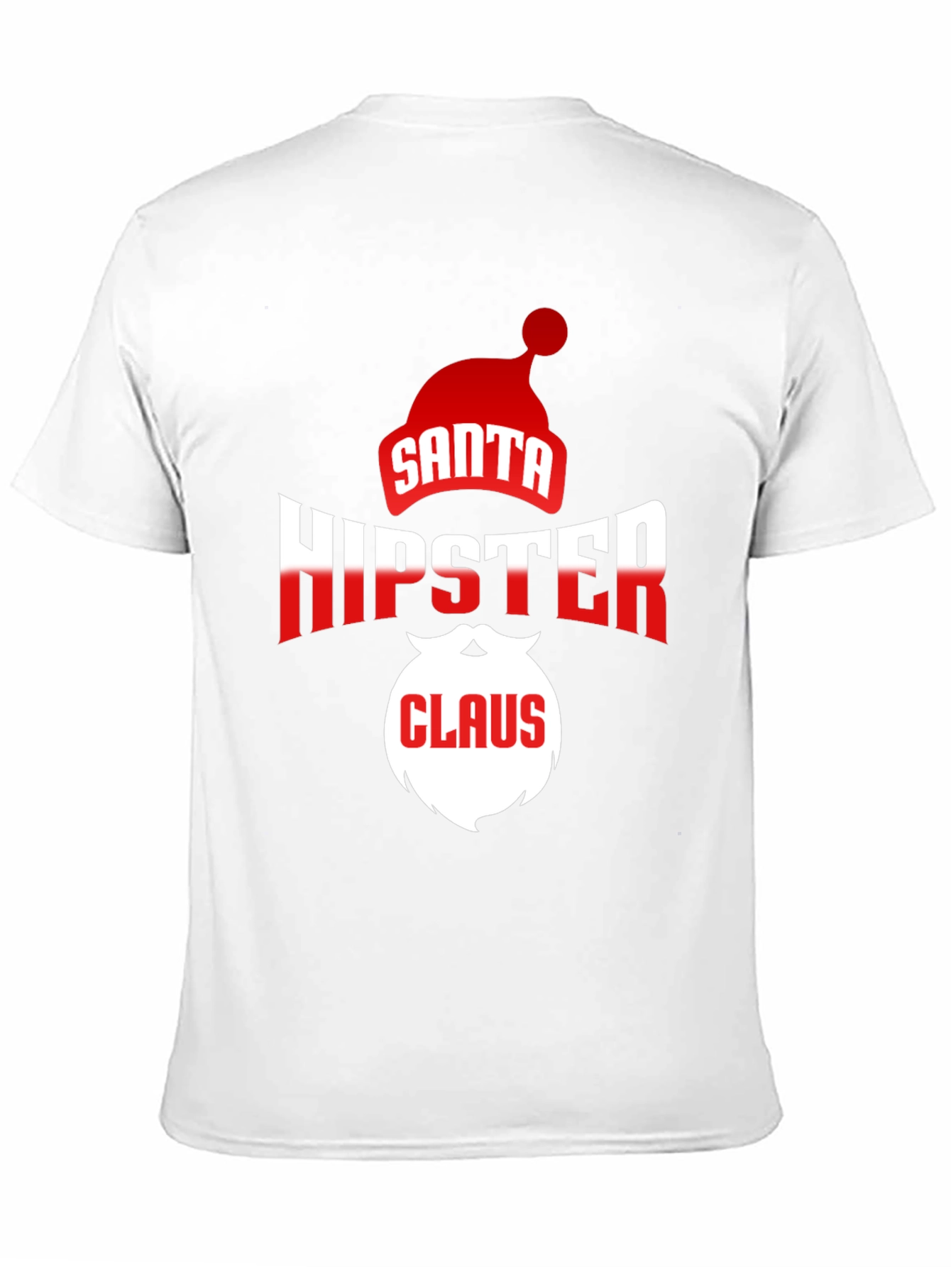 Hipster Santa Claus Black T-Shirt
