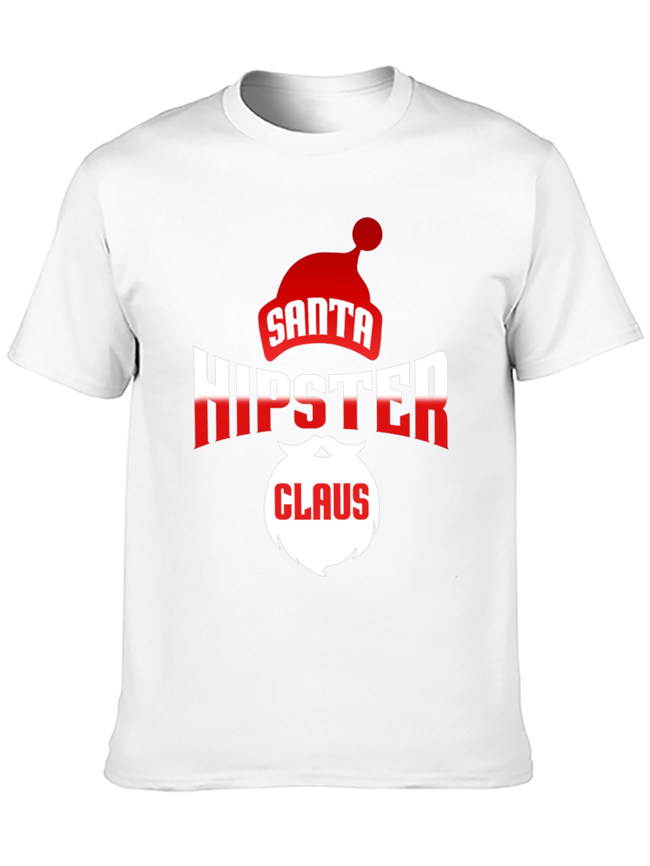Hipster Santa Claus Black T-Shirt