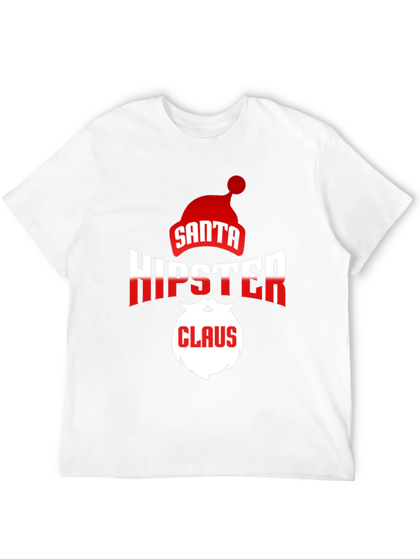 Hipster Santa Claus Black T-Shirt