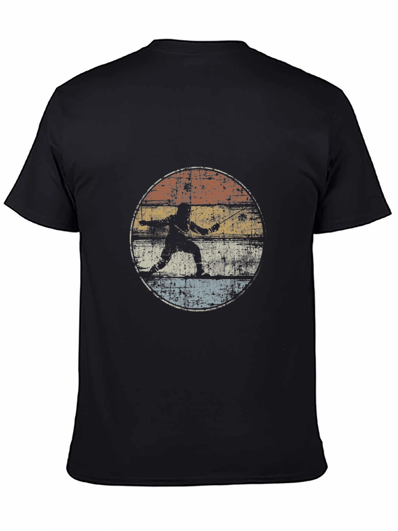 Fencing Silhouette Black T-Shirt
