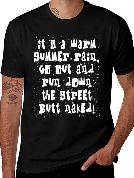 Funny Butt Naked Black T-Shirt