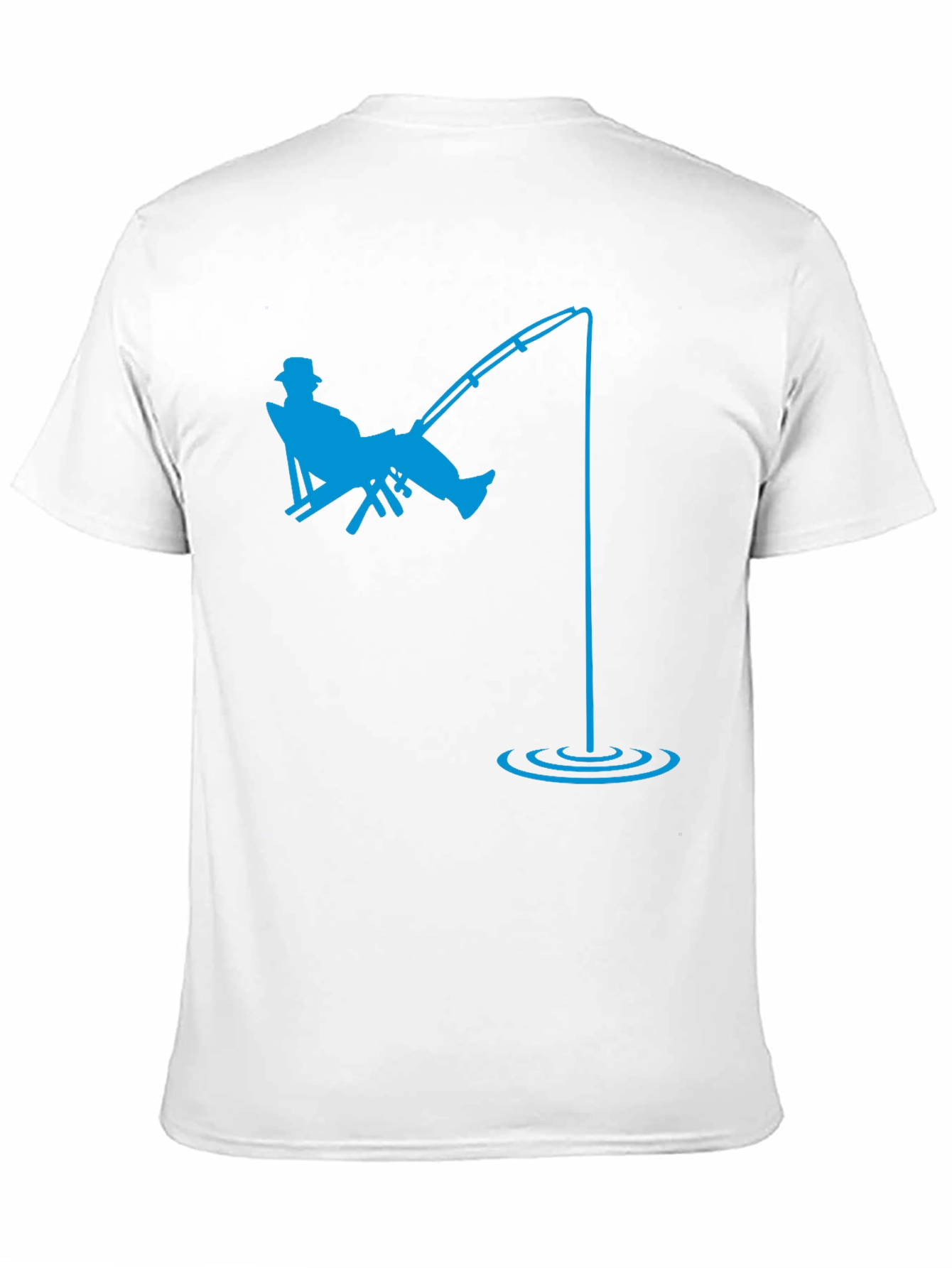 Fishing Time Black Tee - Relaxed Fisherman Graphic