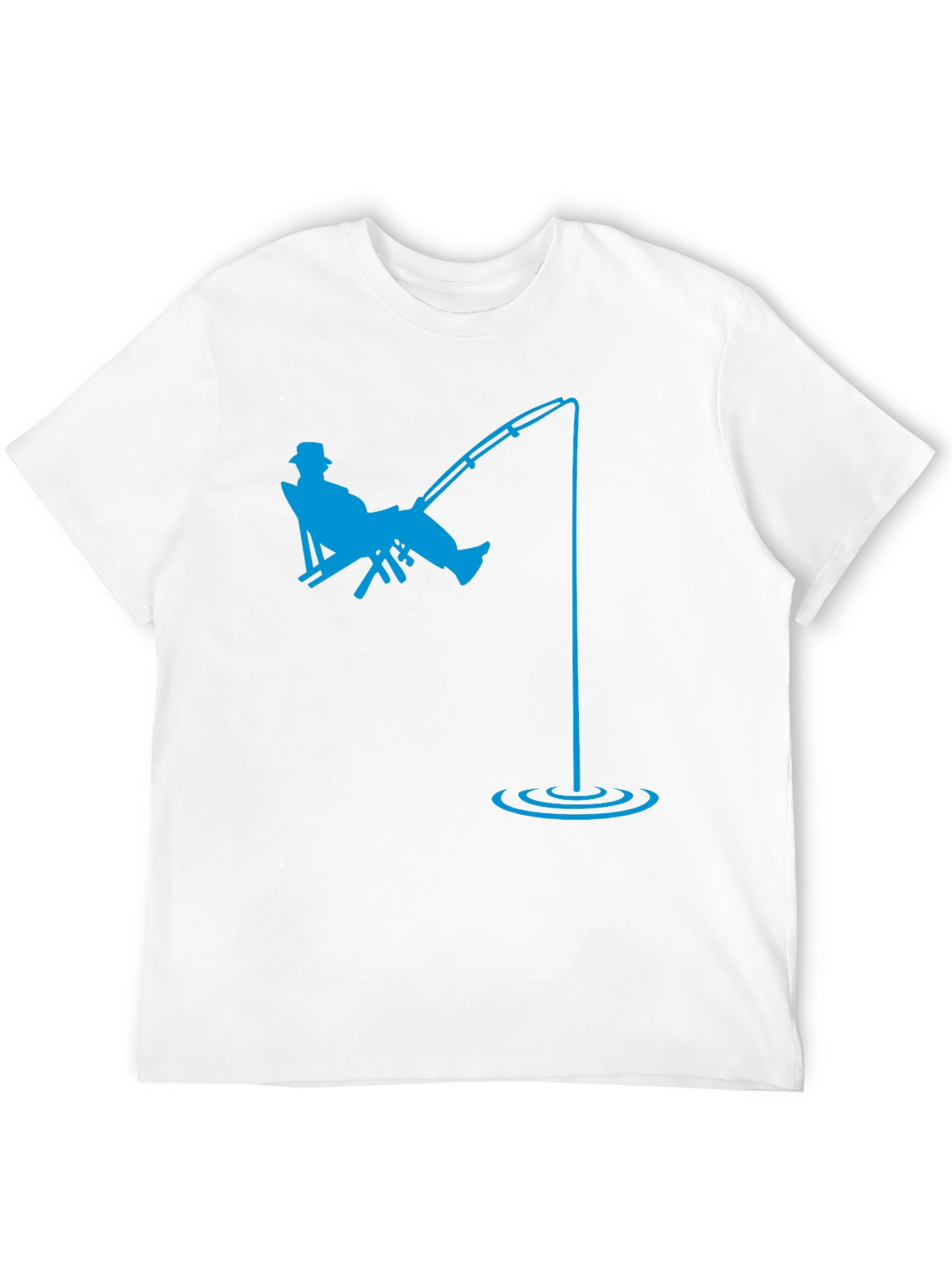 Fishing Time Black Tee - Relaxed Fisherman Graphic