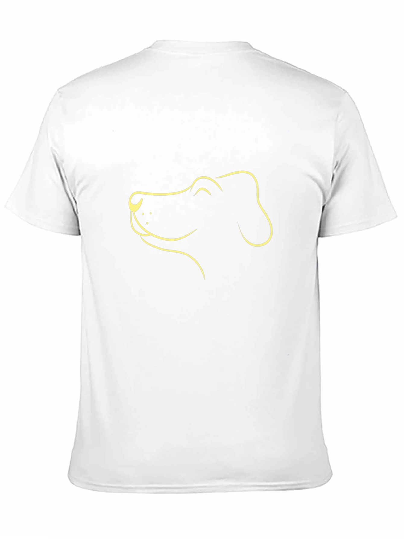 Dog Outline Graphic Tee - Black Cotton Comfort