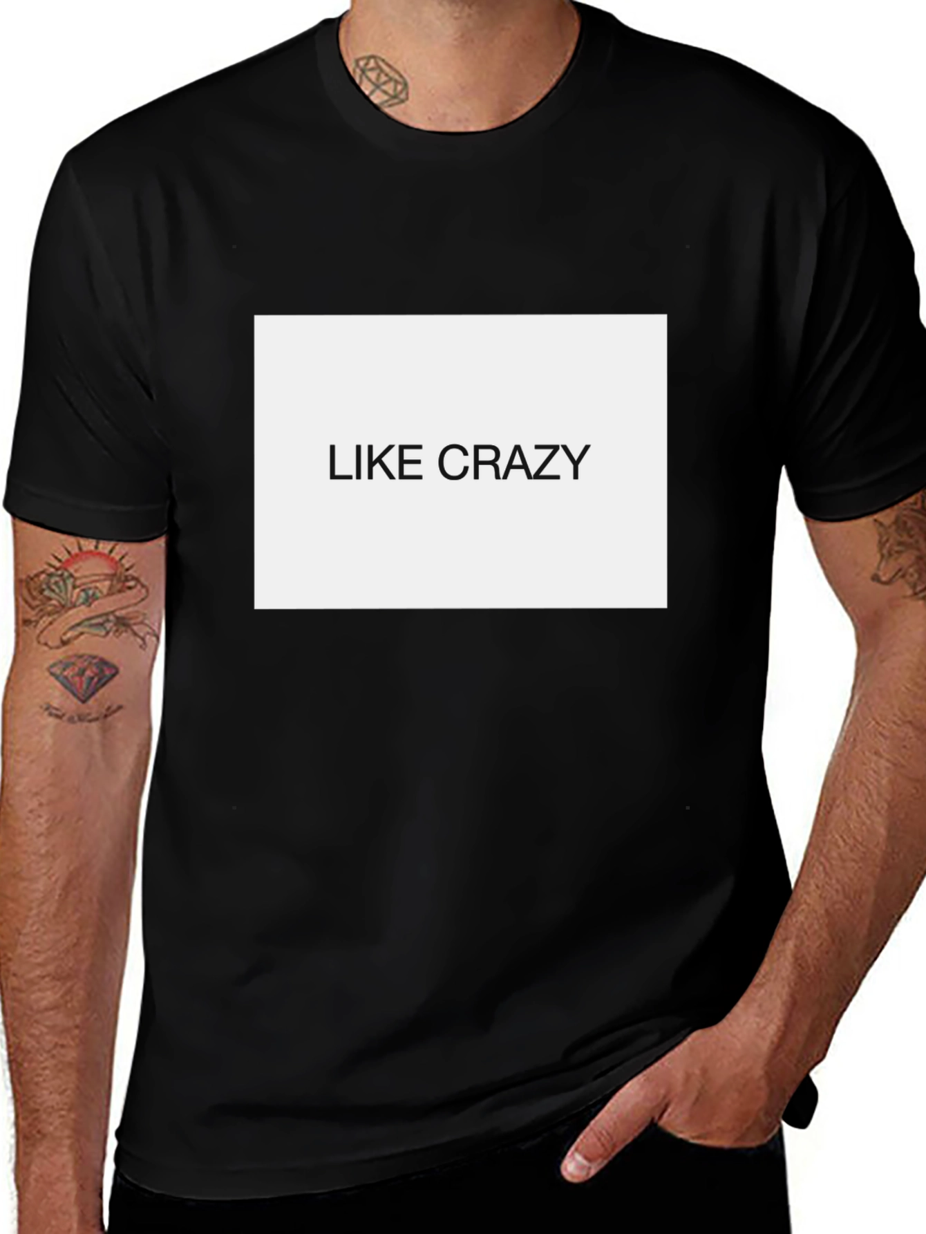 Like Crazy Black T-Shirt - Funny Slogan Tee