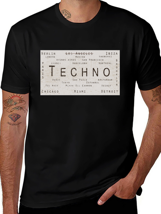 Techno World Cities Graphic T-Shirt