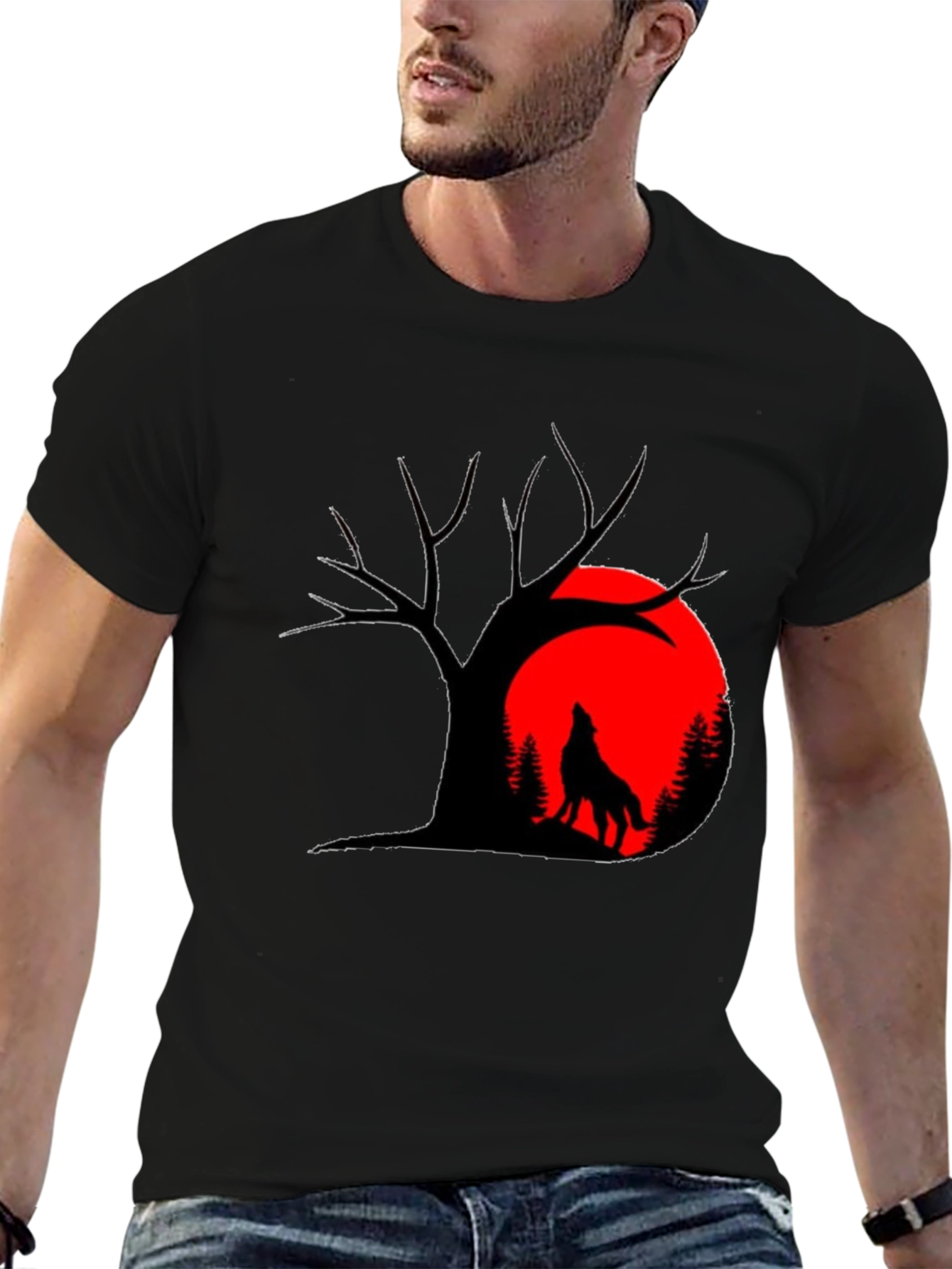 Wolf Moon Graphic T-Shirt