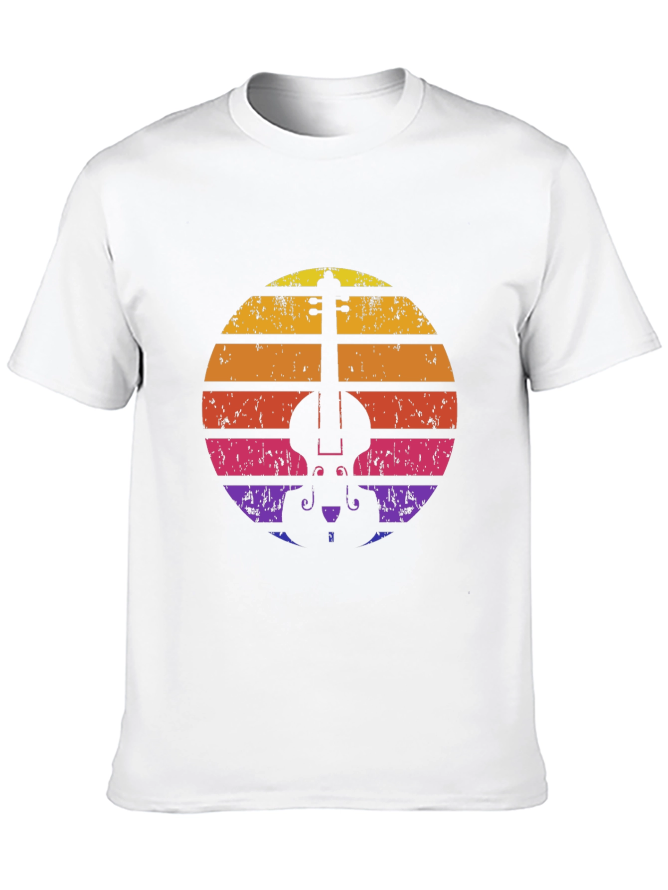Retro Violin Sunset T-Shirt - Music Lover Tee