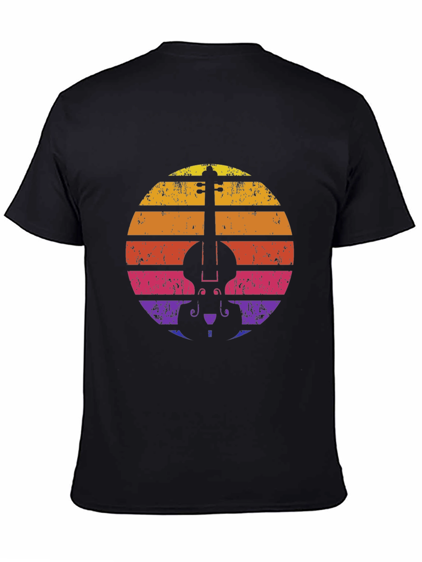 Retro Violin Sunset T-Shirt - Music Lover Tee
