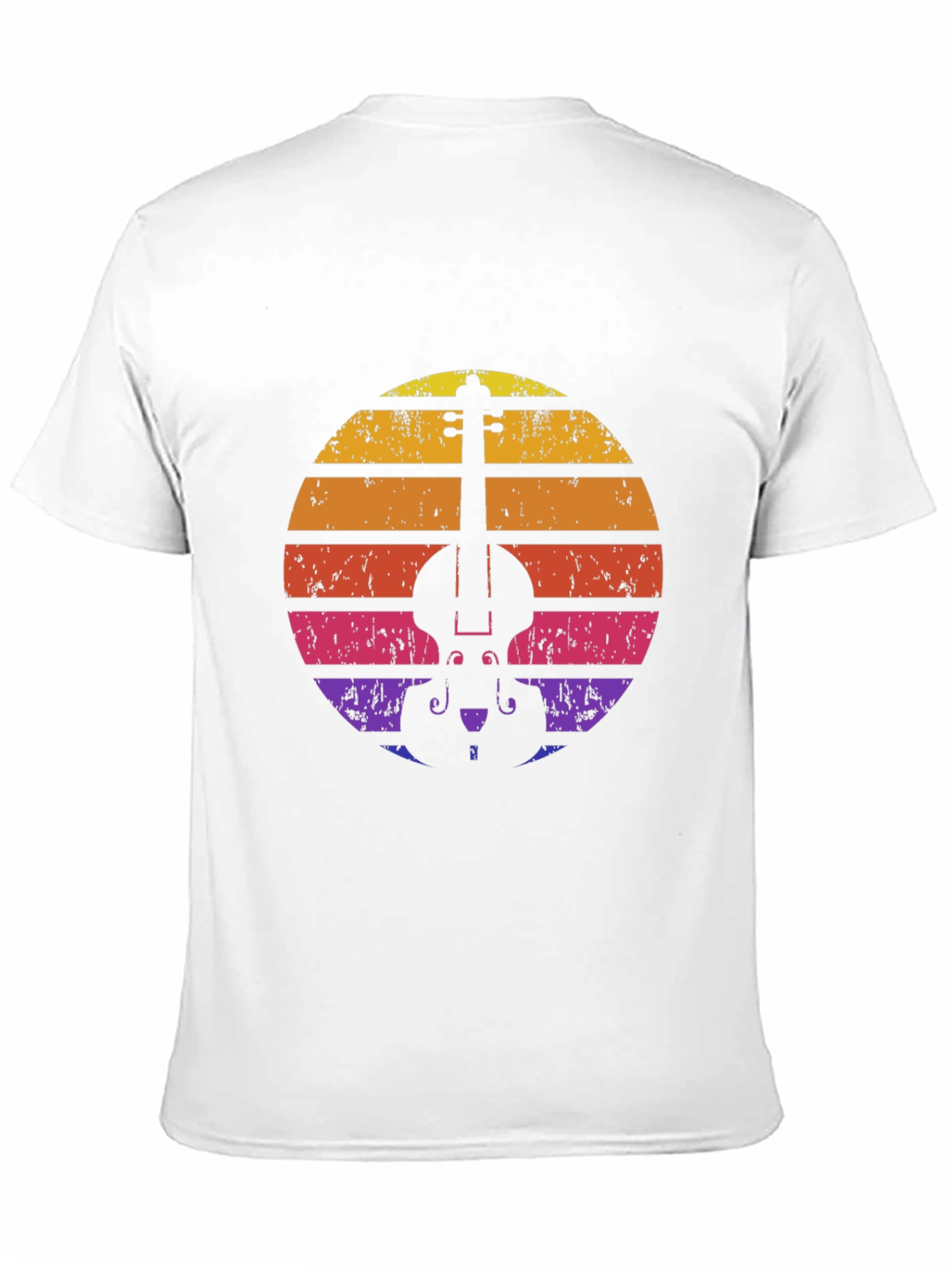 Retro Violin Sunset T-Shirt - Music Lover Tee