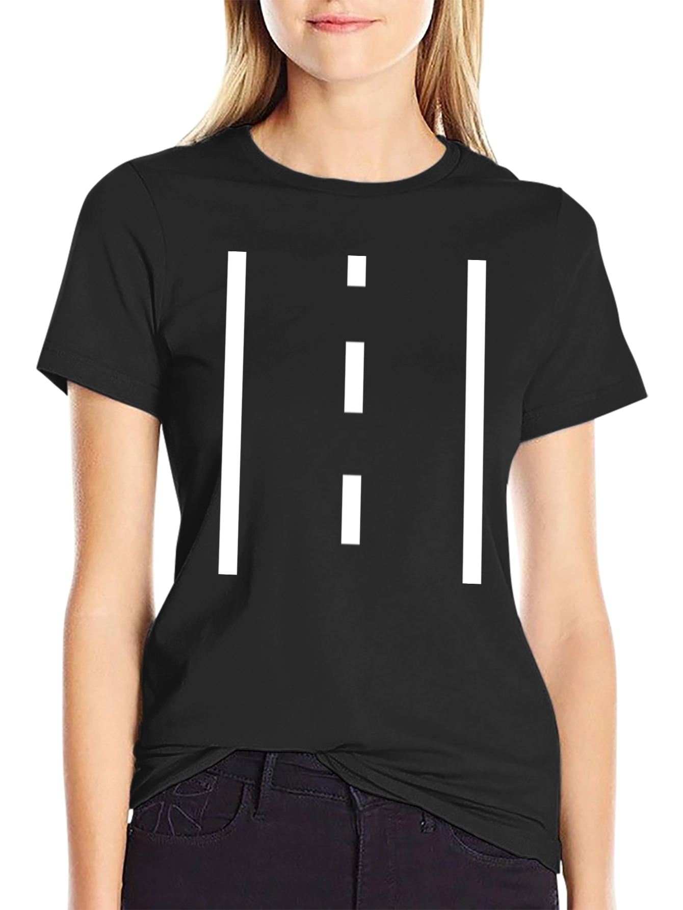 Roadway Tee: Black Graphic Print T-Shirt