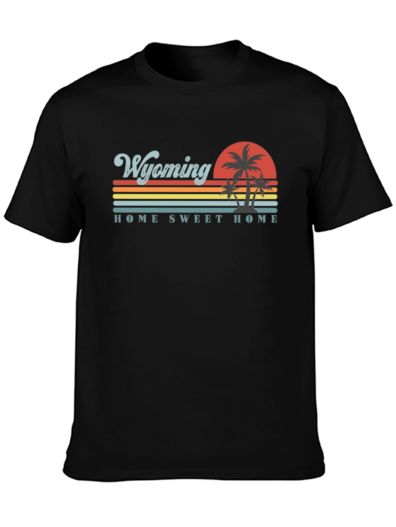Wyoming Home Sweet Home Retro Graphic T-Shirt