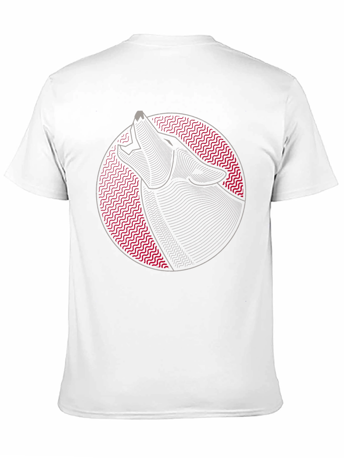 Wolf Graphic Tee - Modern Geometric Design