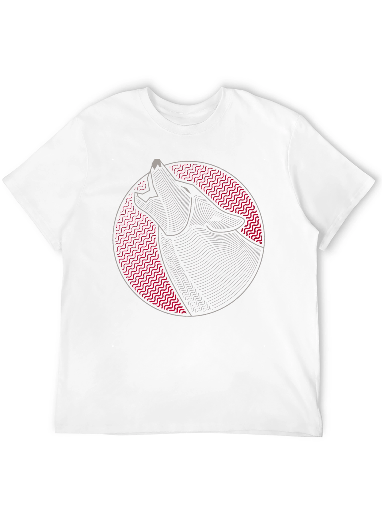 Wolf Graphic Tee - Modern Geometric Design
