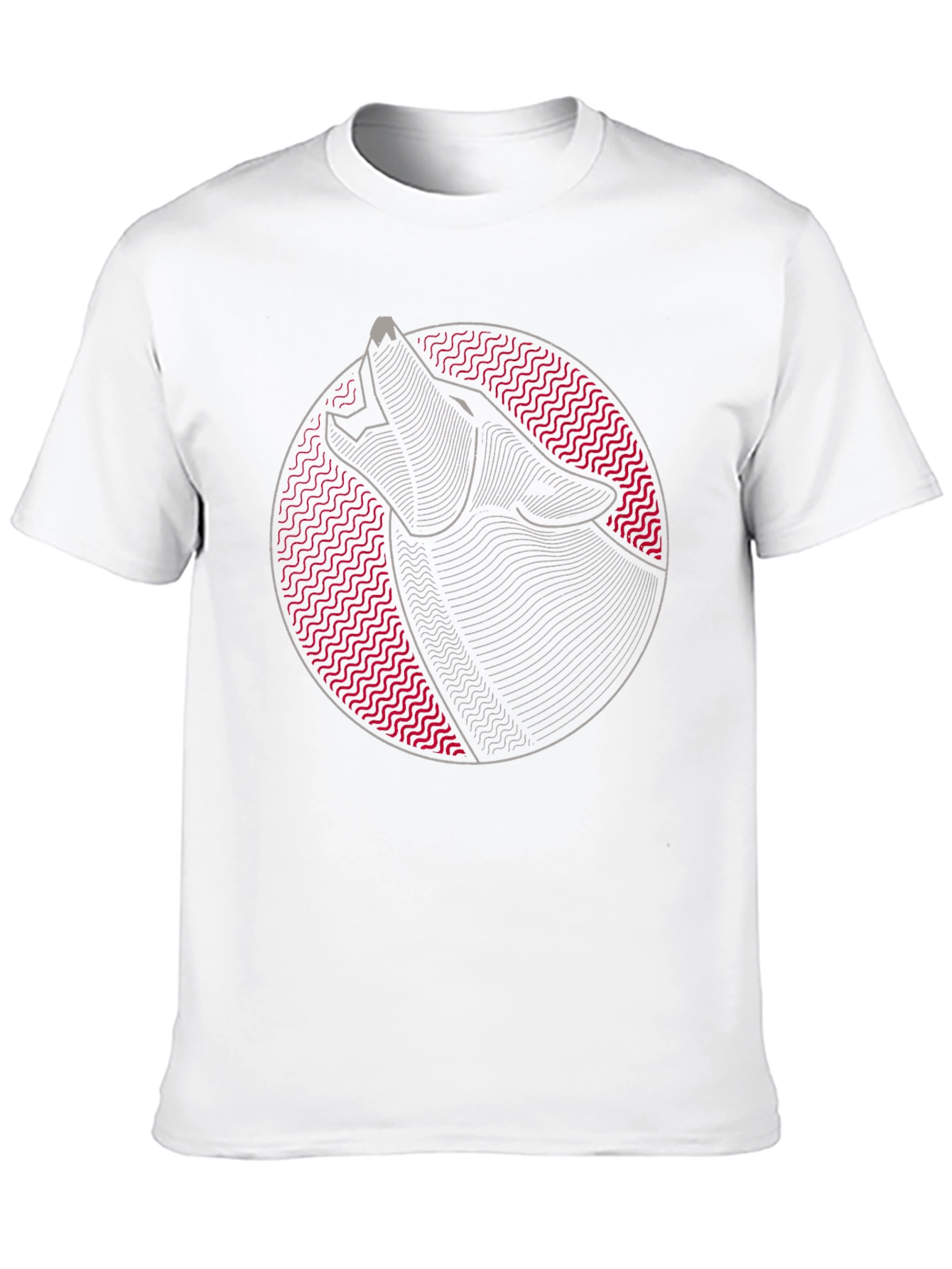 Wolf Graphic Tee - Modern Geometric Design