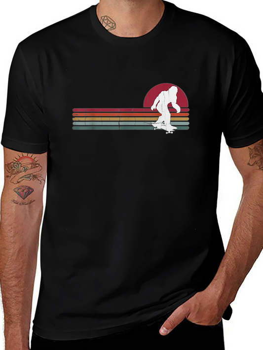 Bigfoot Skateboard T-Shirt Retro Design