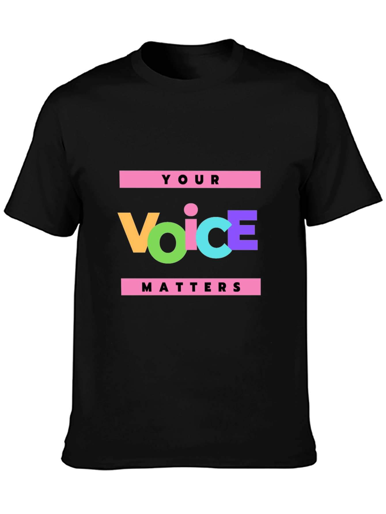 Your Voice Matters Black Graphic Tee
