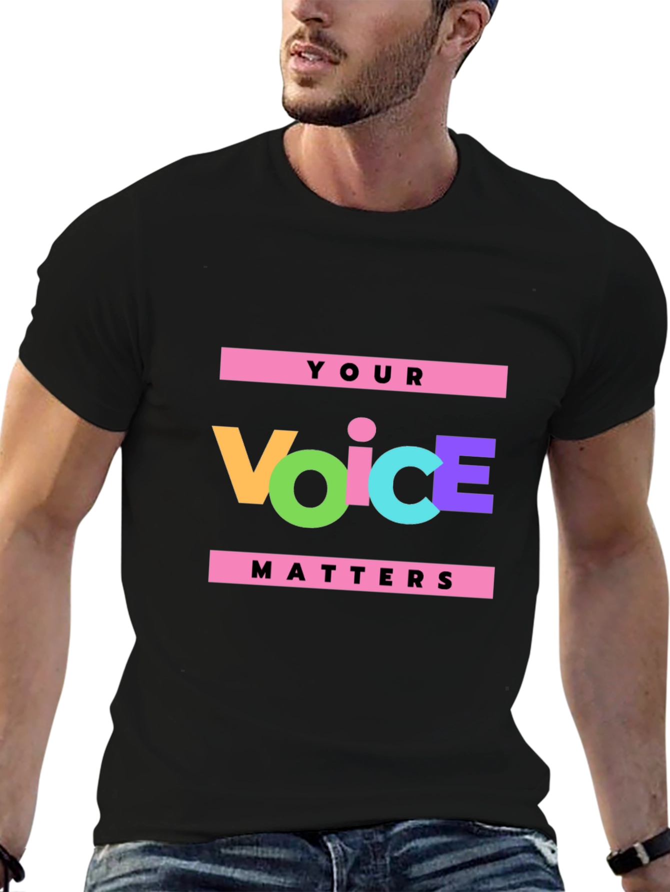 Your Voice Matters Black Graphic Tee