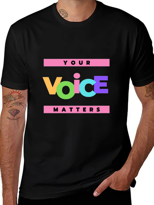 Your Voice Matters Black Graphic Tee
