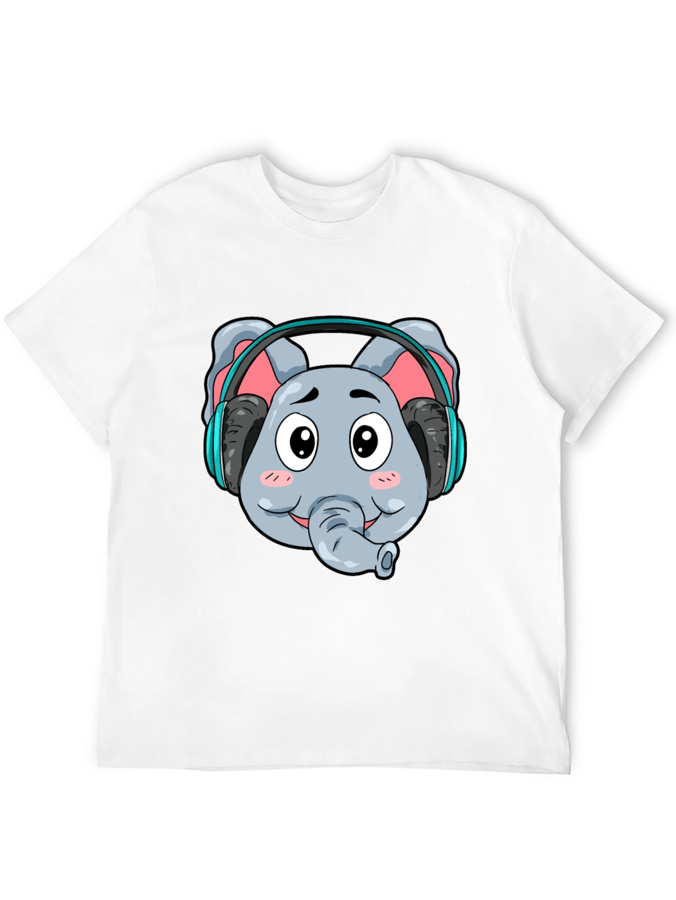 Elephant DJ Graphic Tee - Cool Cartoon T-Shirt