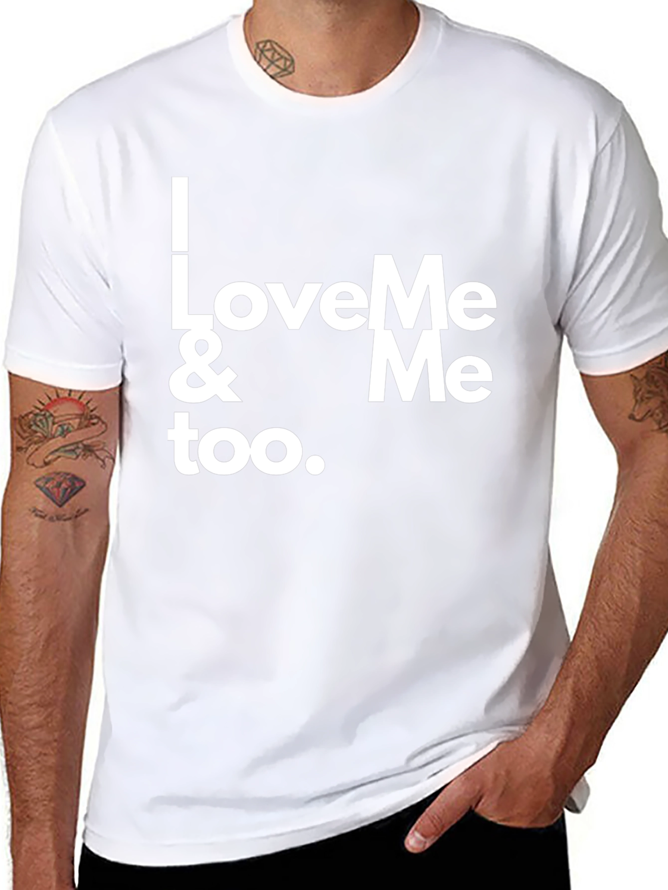 I Love Me & Me Too Black Tee Shirt