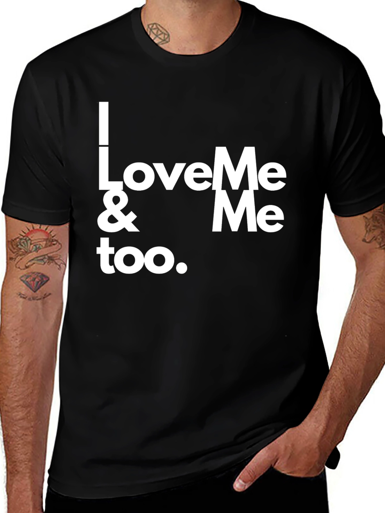 I Love Me & Me Too Black Tee Shirt