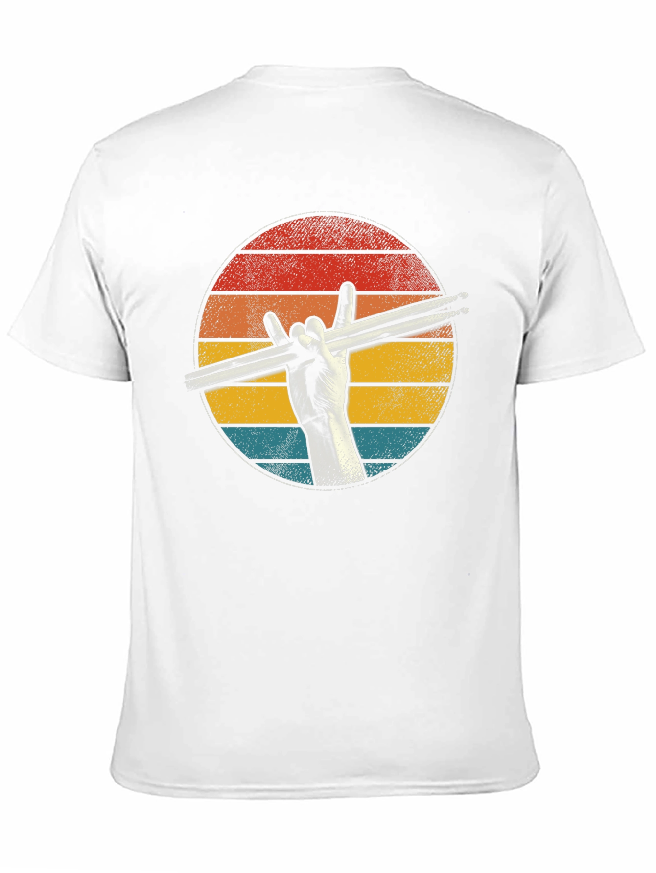 Retro Drummer Graphic Tee - Rock On