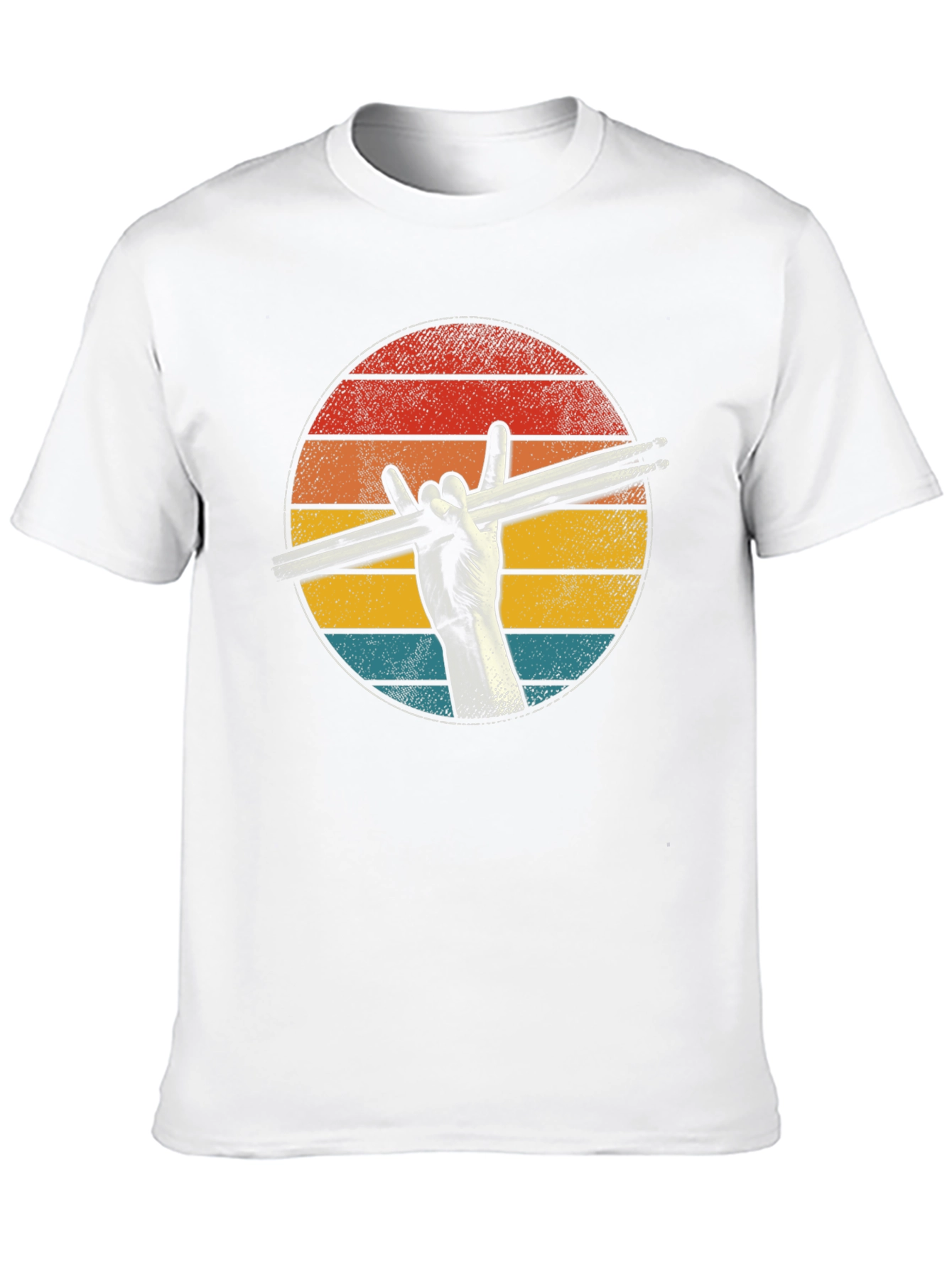 Retro Drummer Graphic Tee - Rock On
