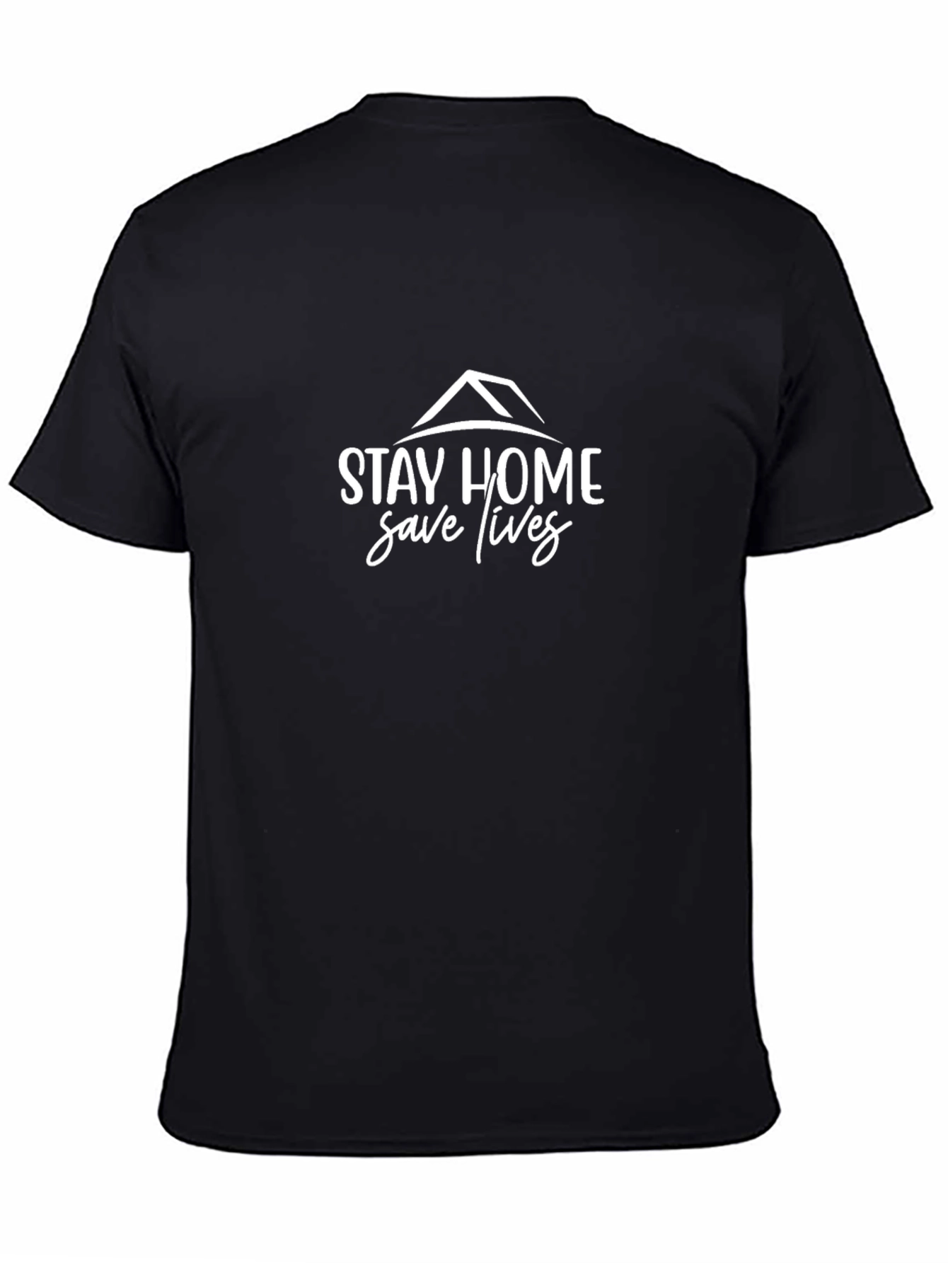 Stay Home Save Lives Graphic Tee - Black