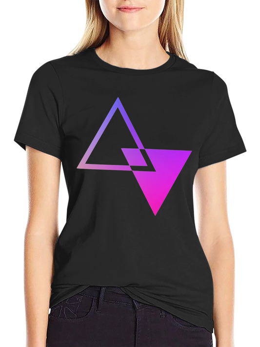 Abstract Gradient Triangle T-Shirt - Modern Graphic Tee