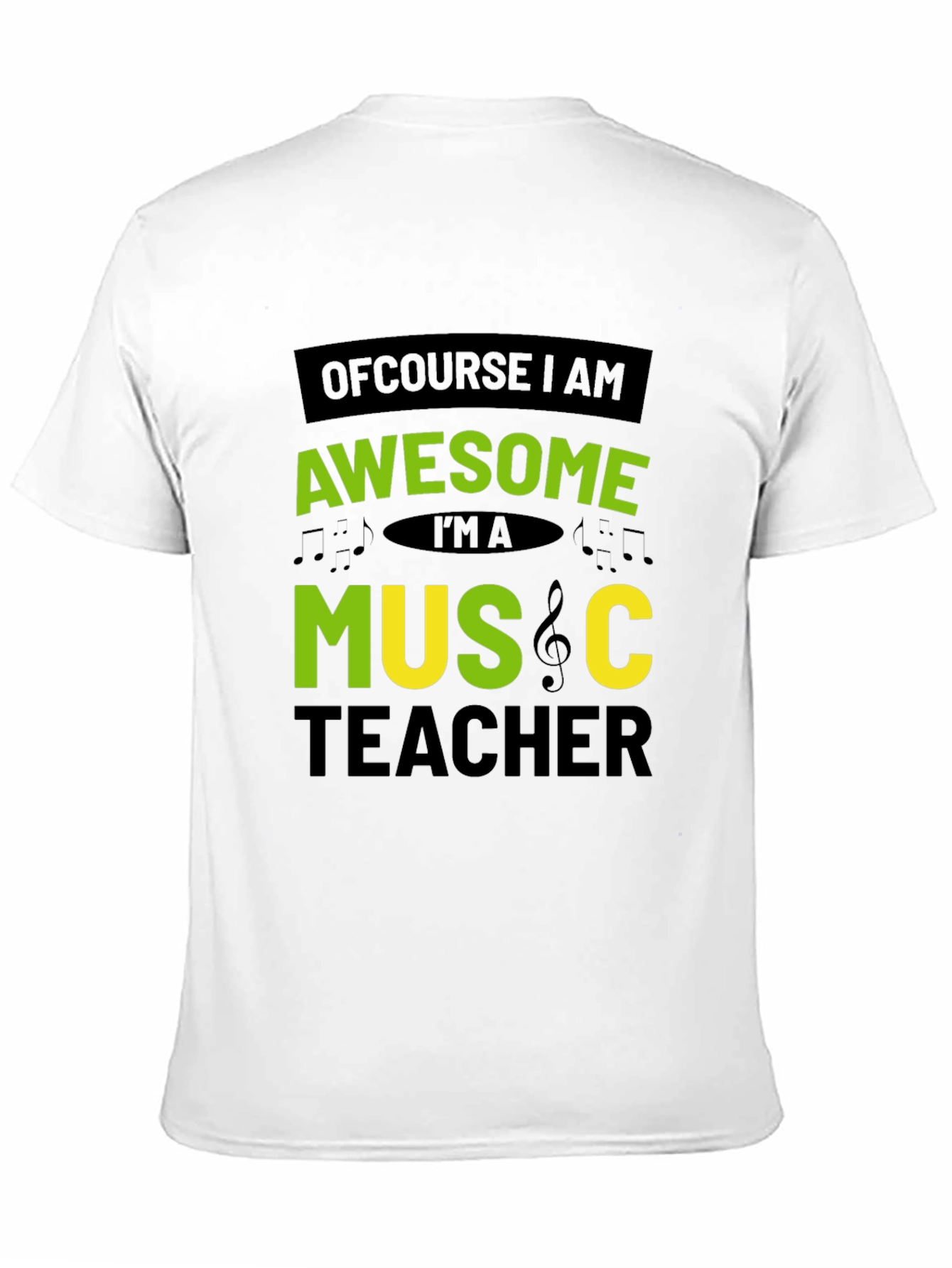 Awesome Music Teacher T-Shirt - Black
