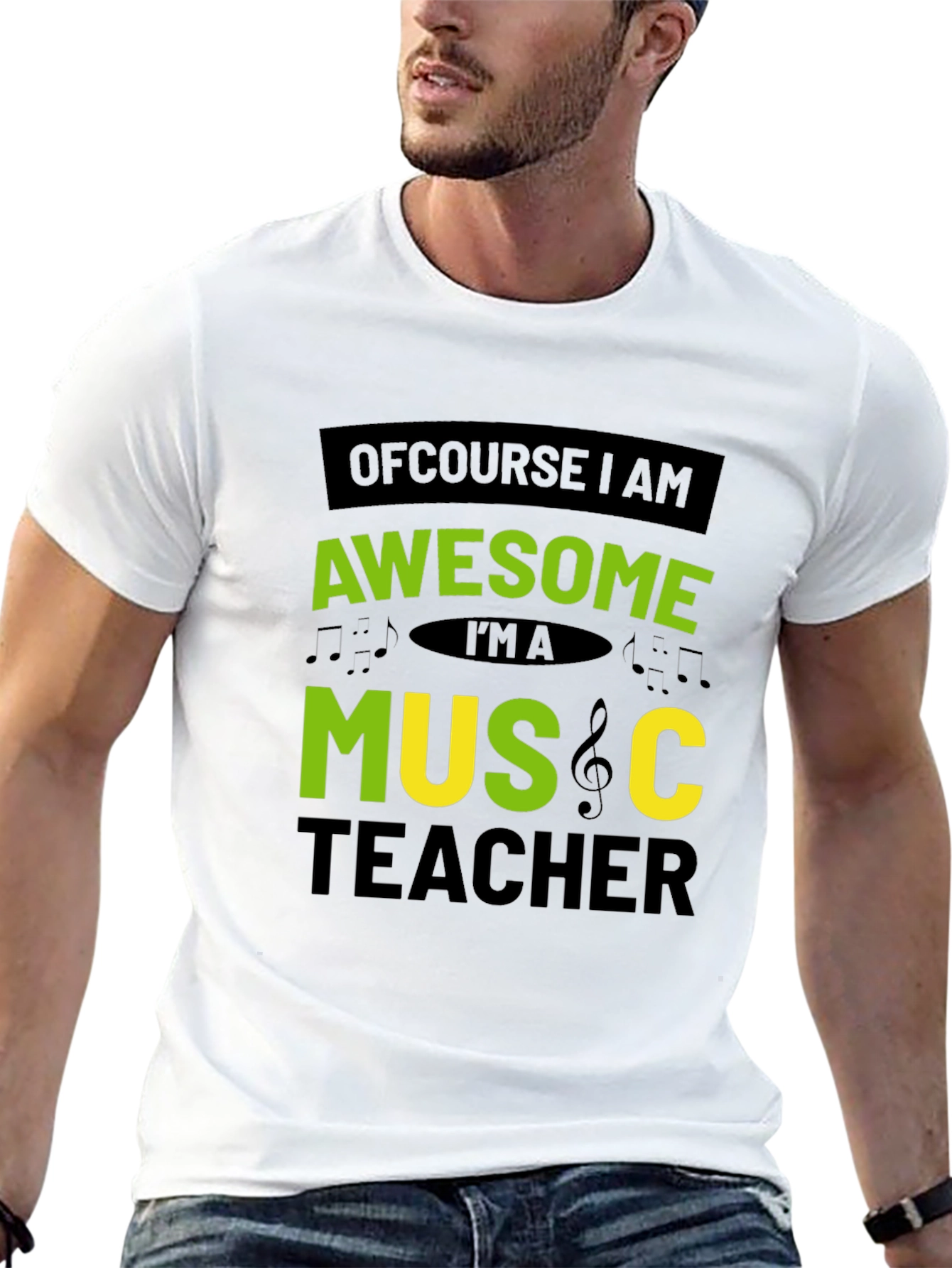 Awesome Music Teacher T-Shirt - Black