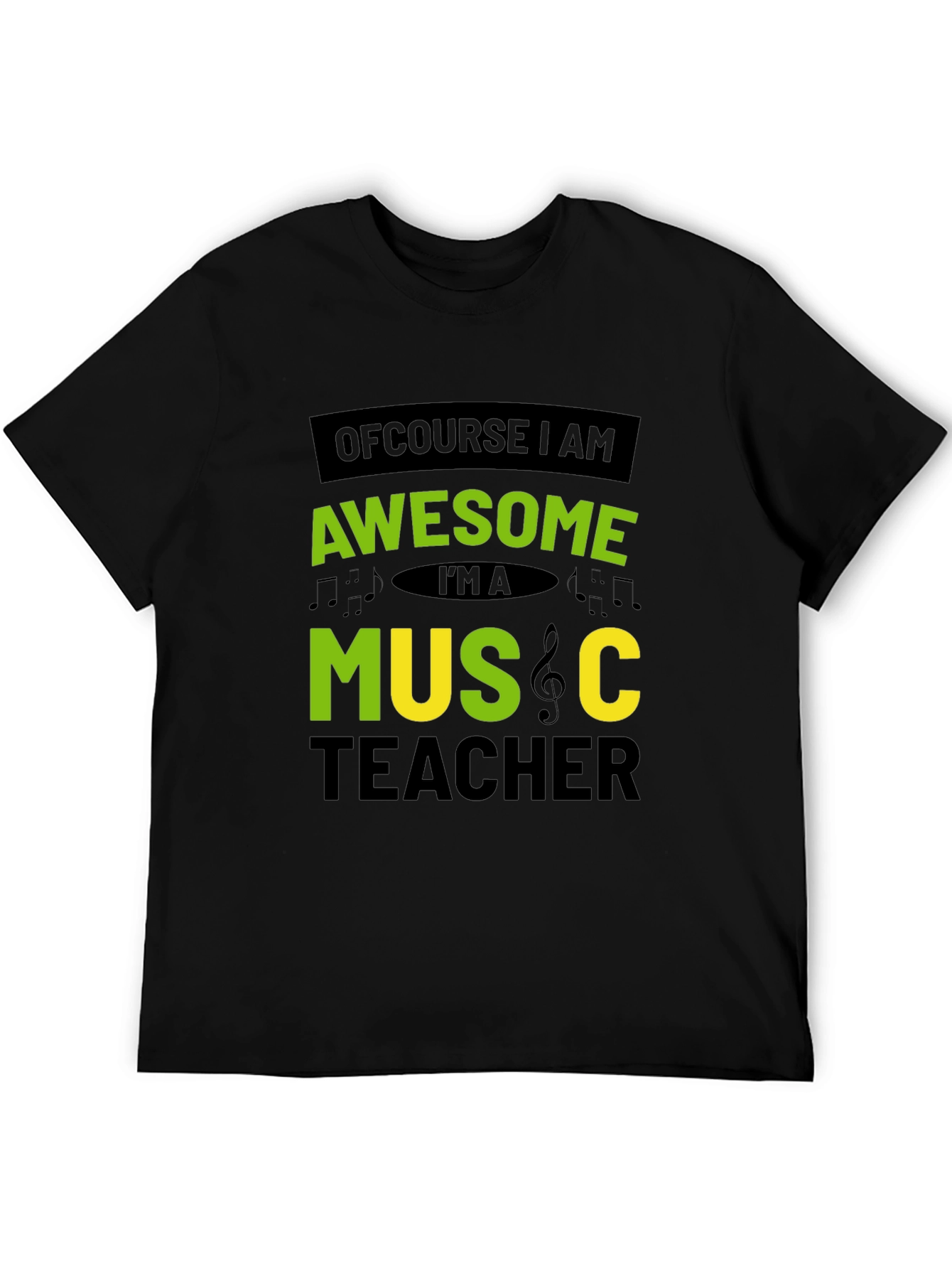 Awesome Music Teacher T-Shirt - Black