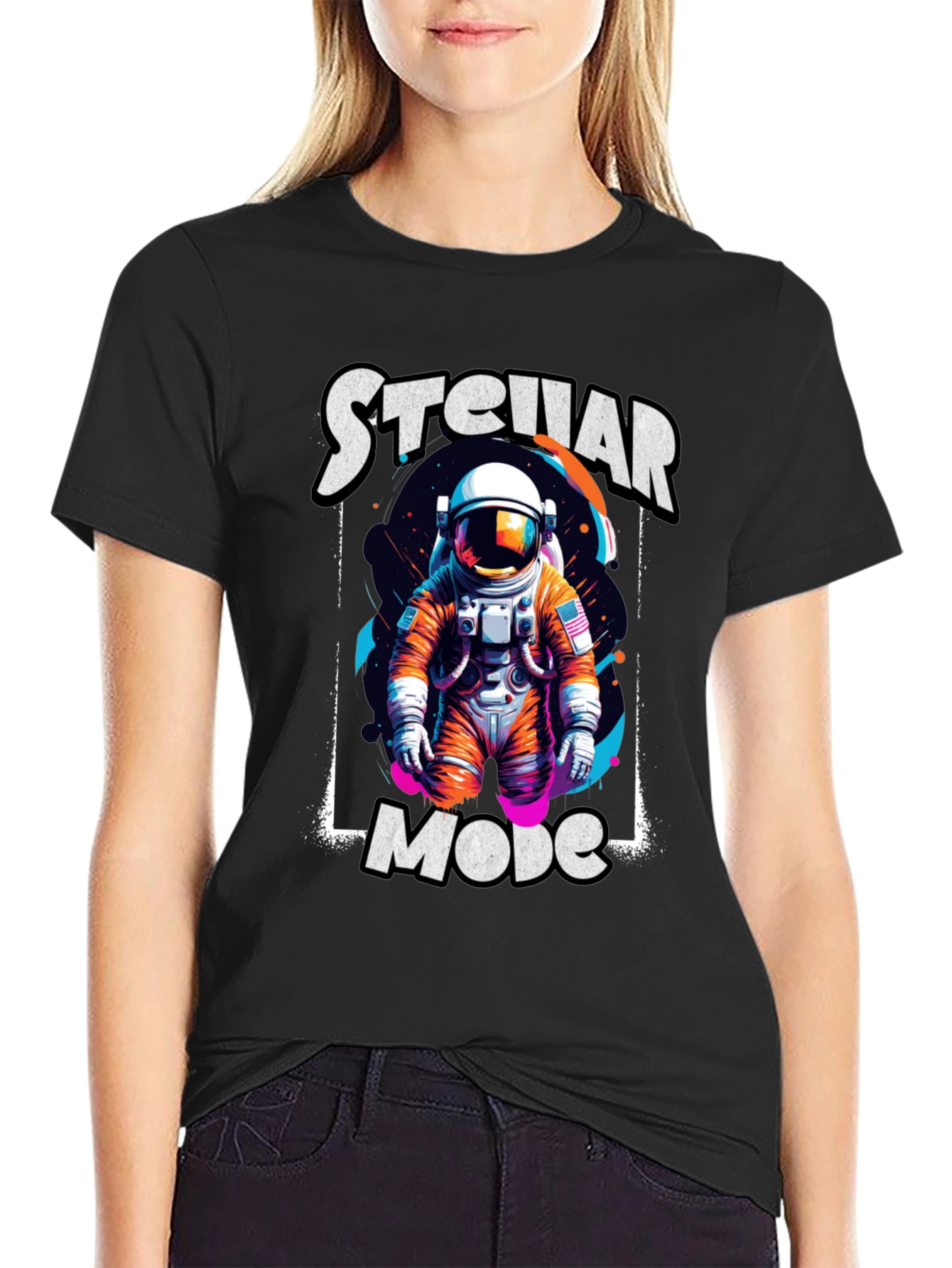 Stellar Mode Astronaut Graphic T-Shirt