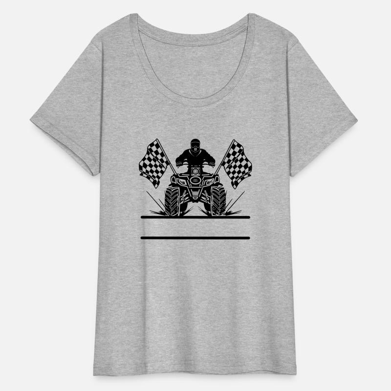 Quad bike with finish flags front view banner