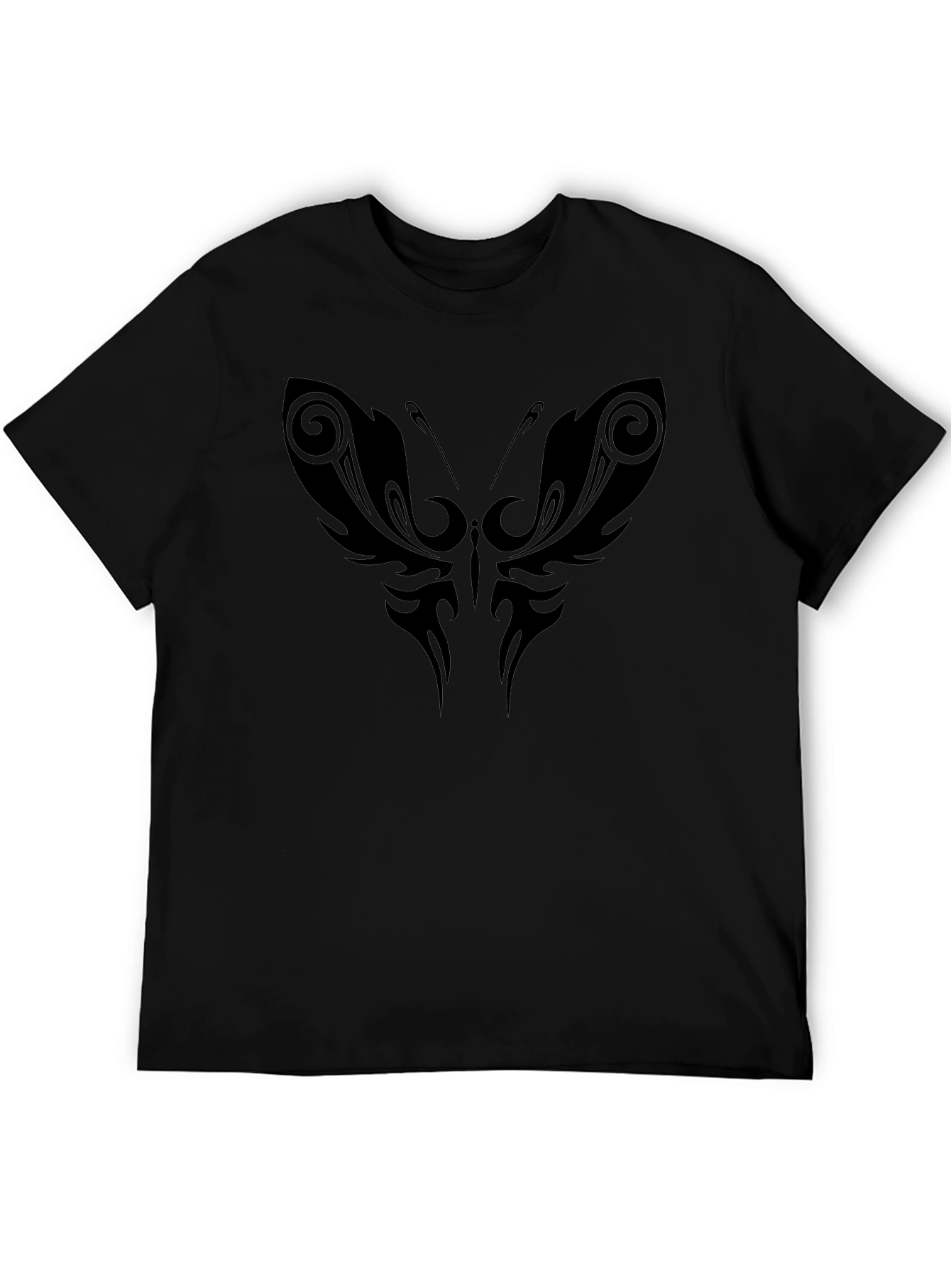 Butterfly Tattoo Graphic Black T-Shirt