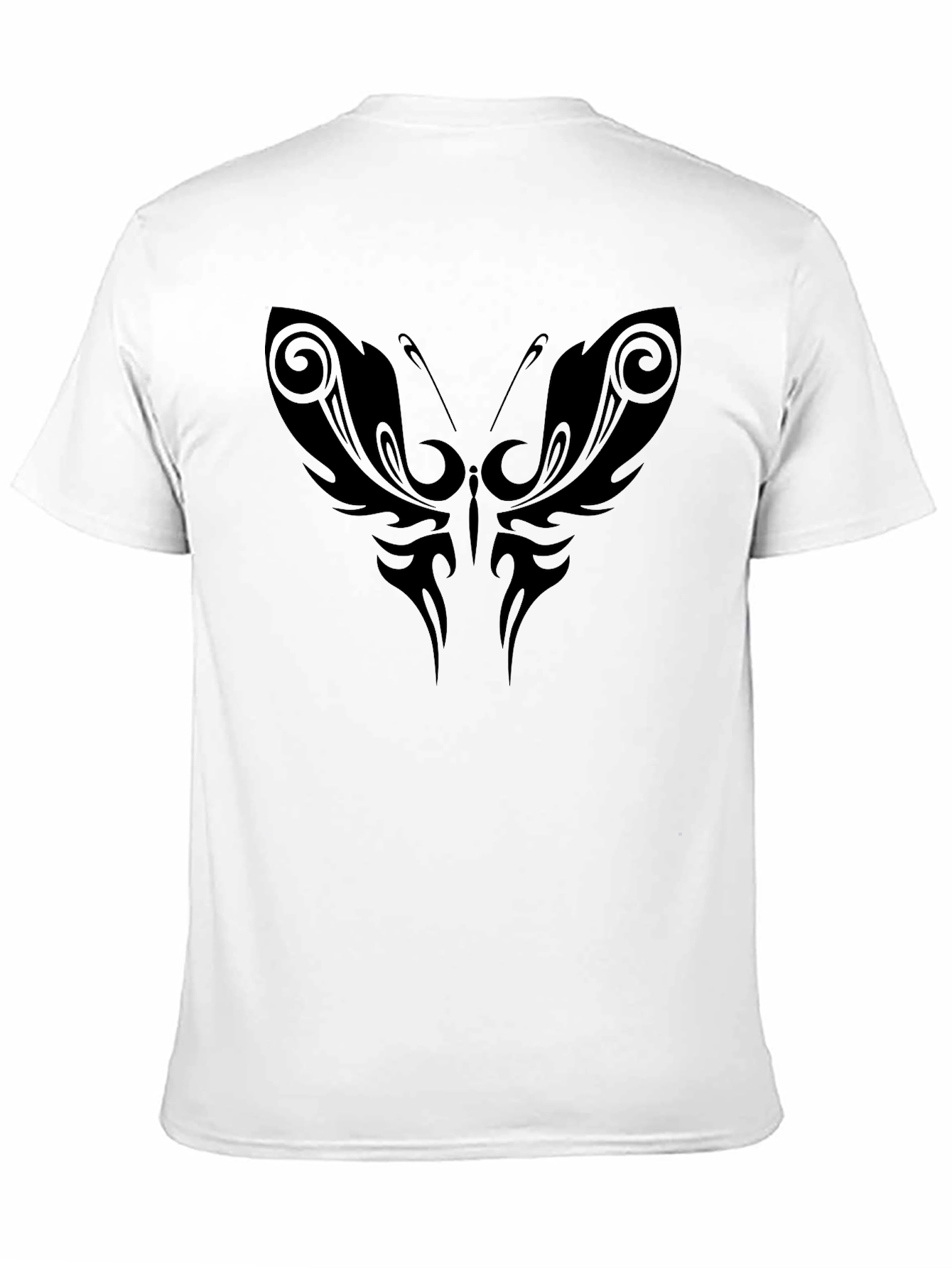 Butterfly Tattoo Graphic Black T-Shirt
