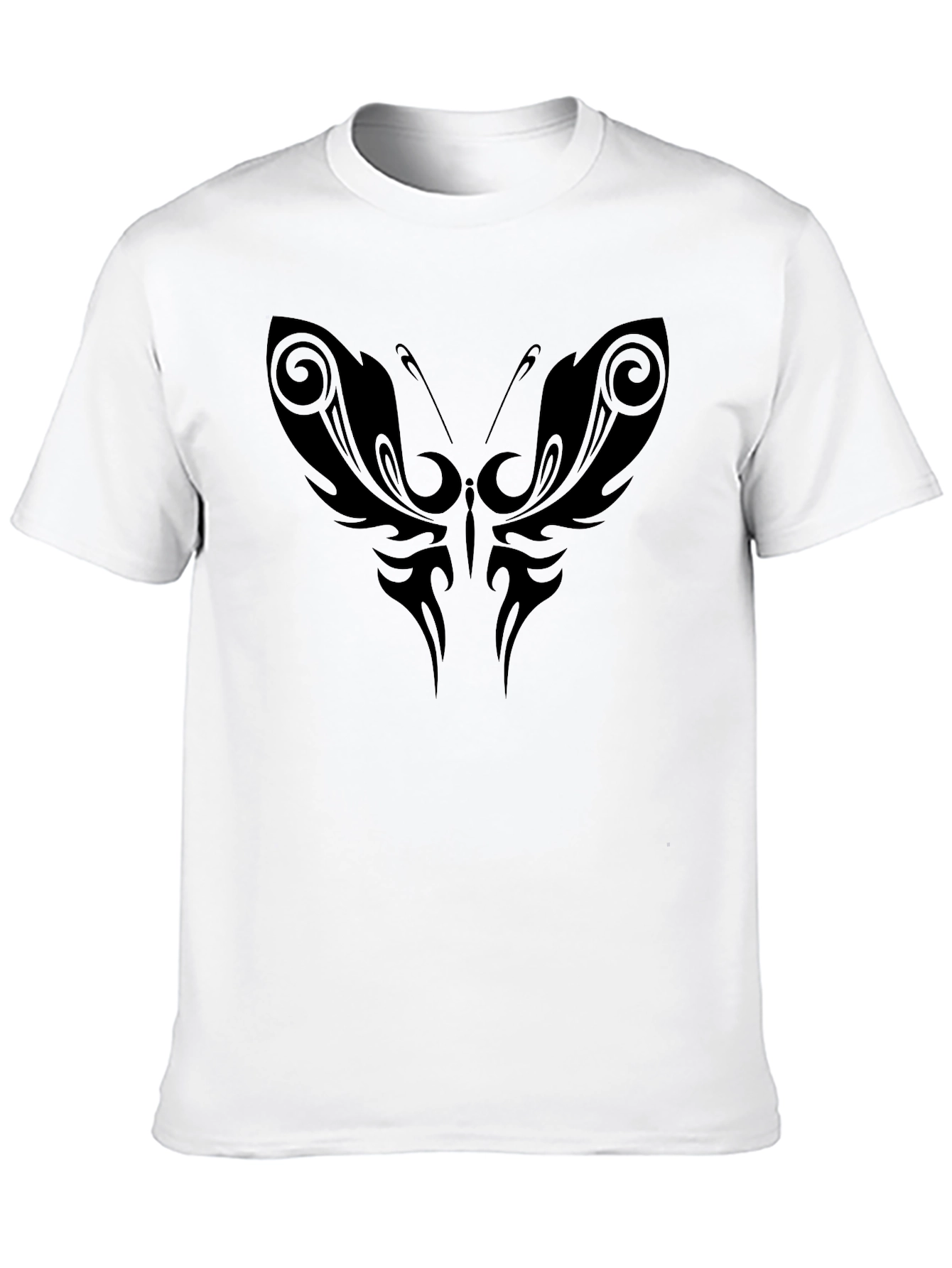 Butterfly Tattoo Graphic Black T-Shirt