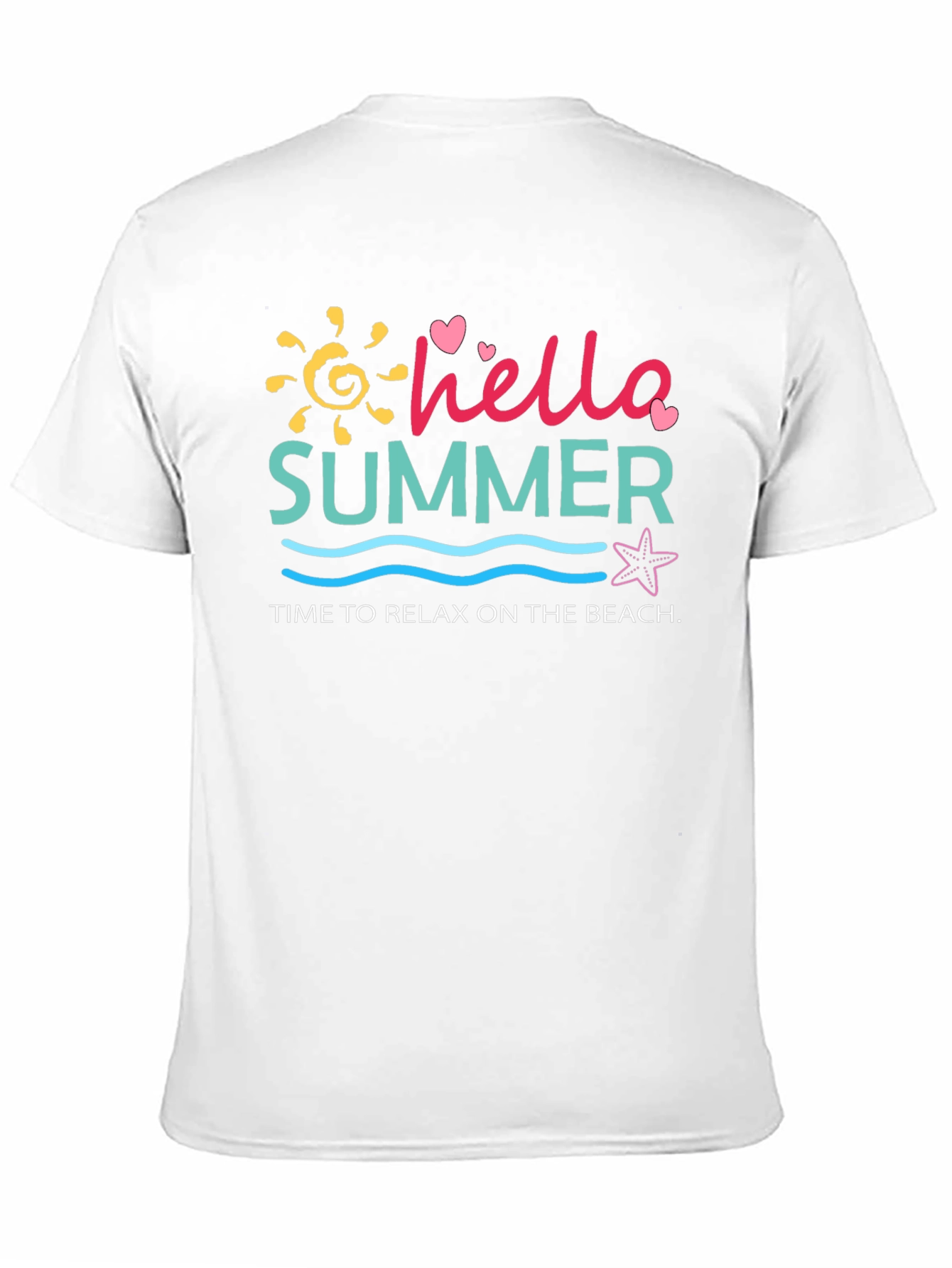 Hello Summer Graphic T-Shirt - Relax on the Beach