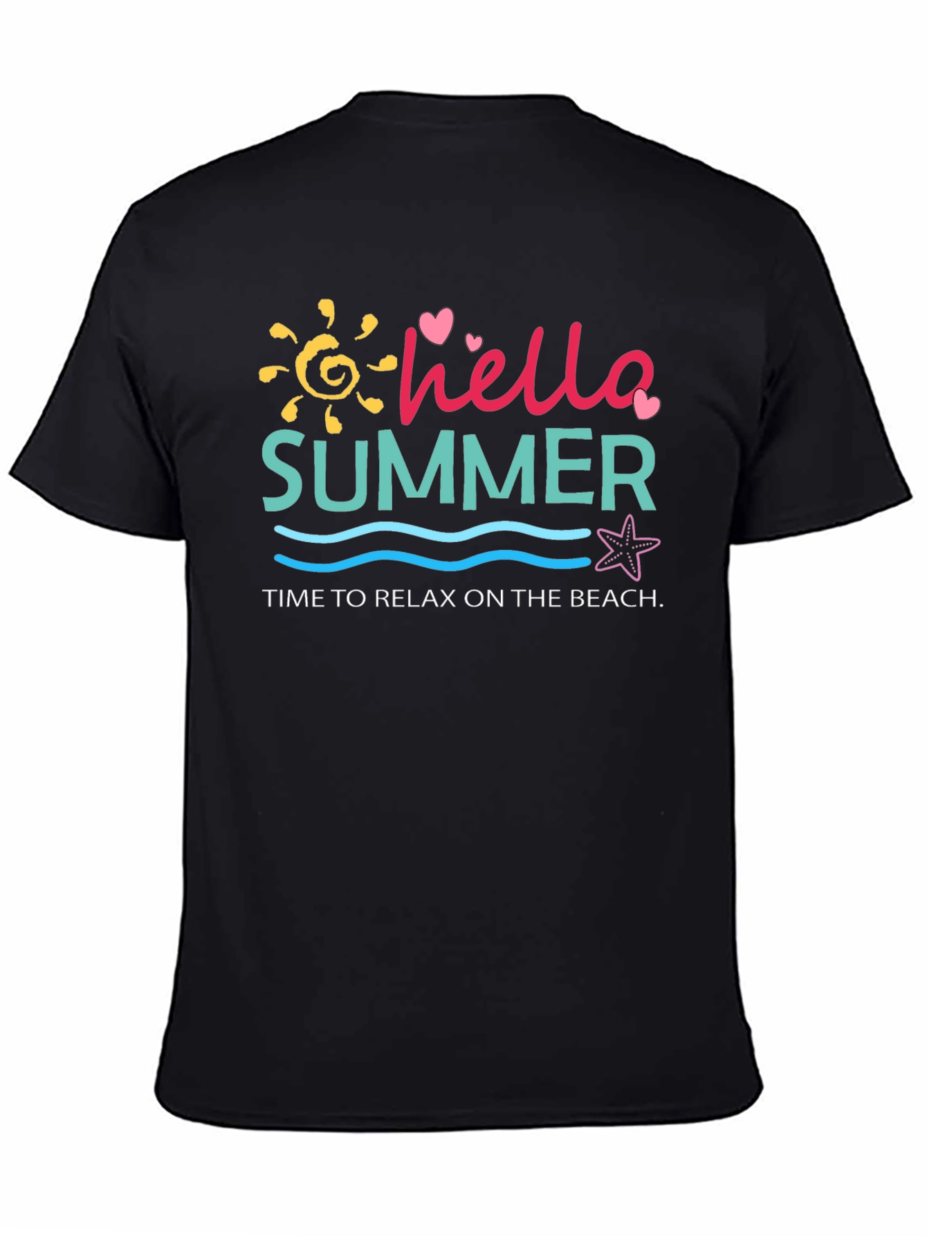 Hello Summer Graphic T-Shirt - Relax on the Beach