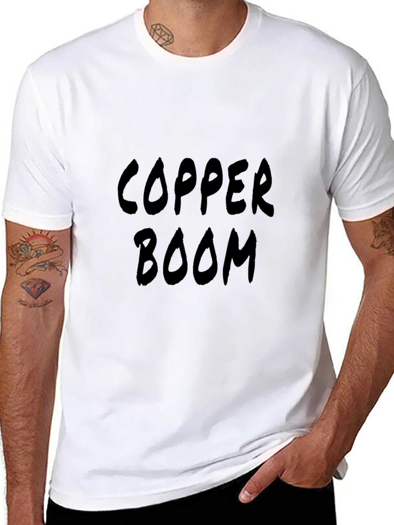Copper Boom Graphic Black T-Shirt