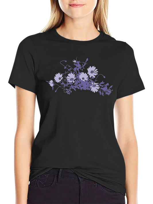 Floral Graphic Black T-Shirt